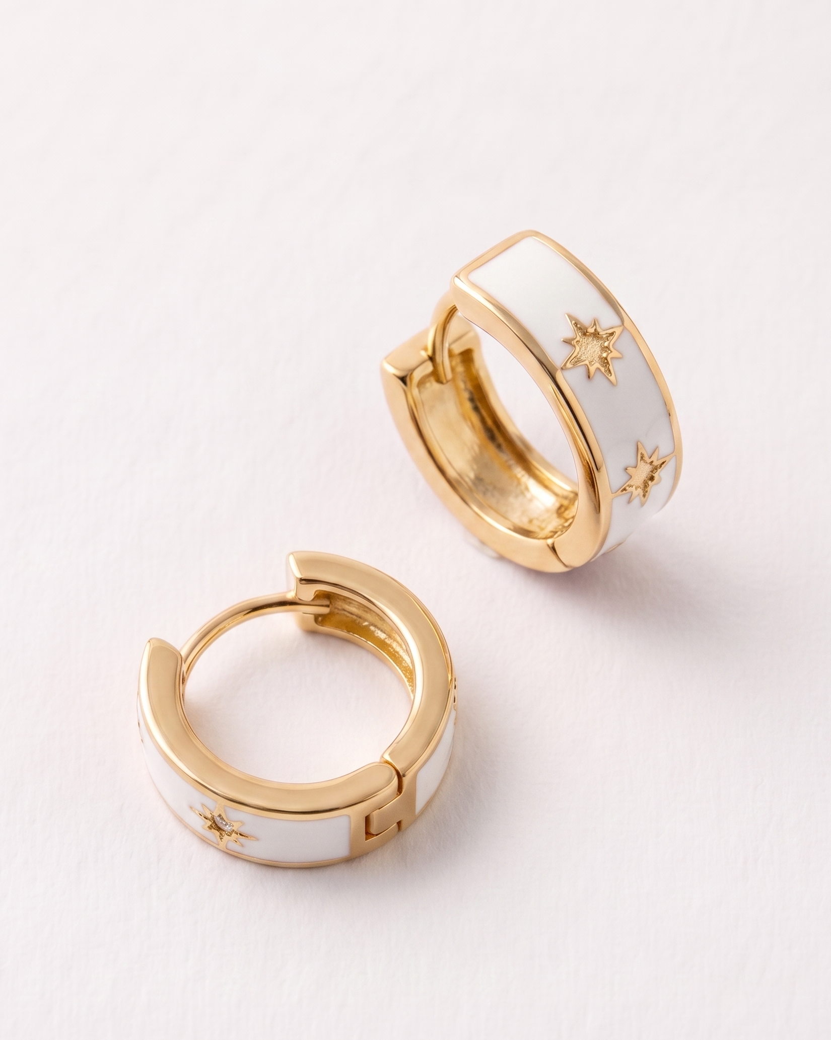 Starlight Enamel Hoops