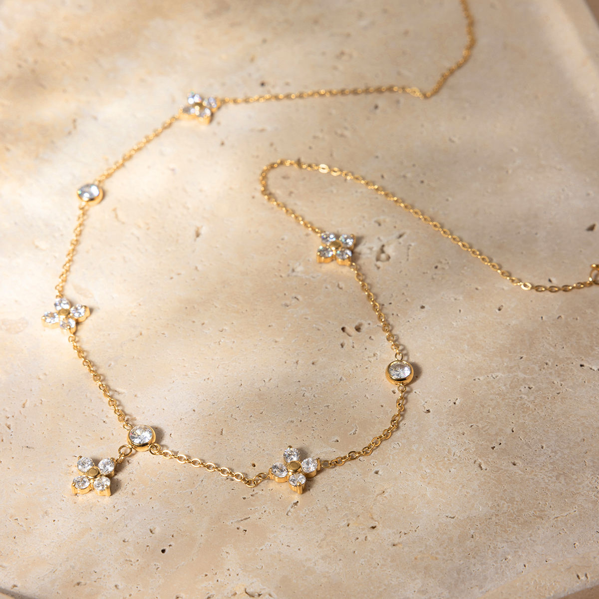 The Multi Floral Drop Necklace