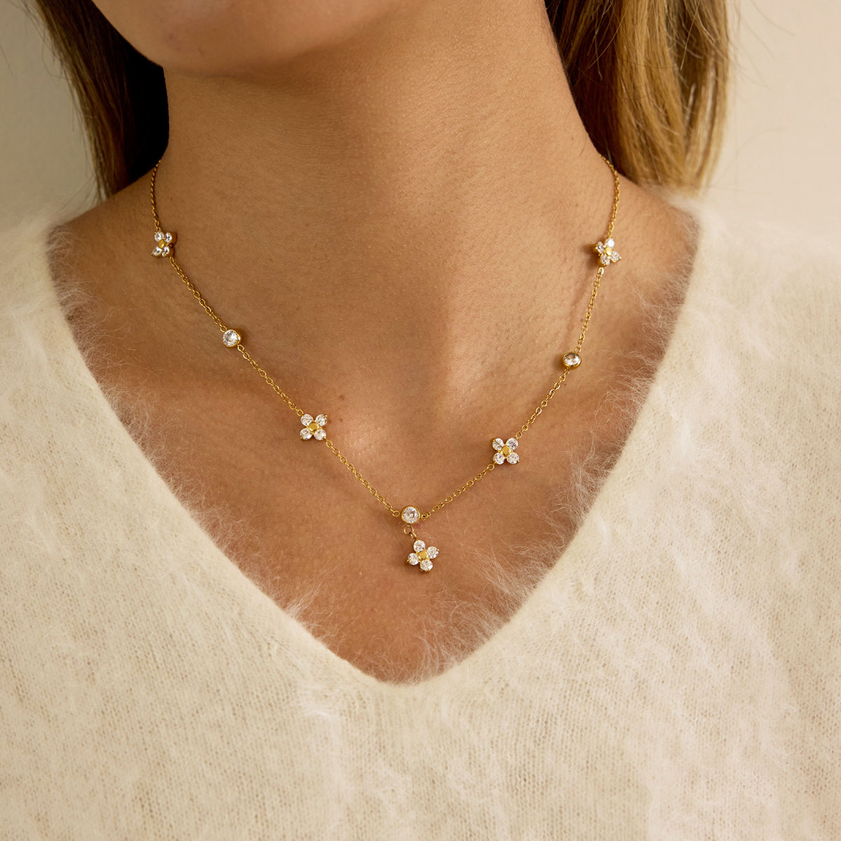 The Multi Floral Drop Necklace