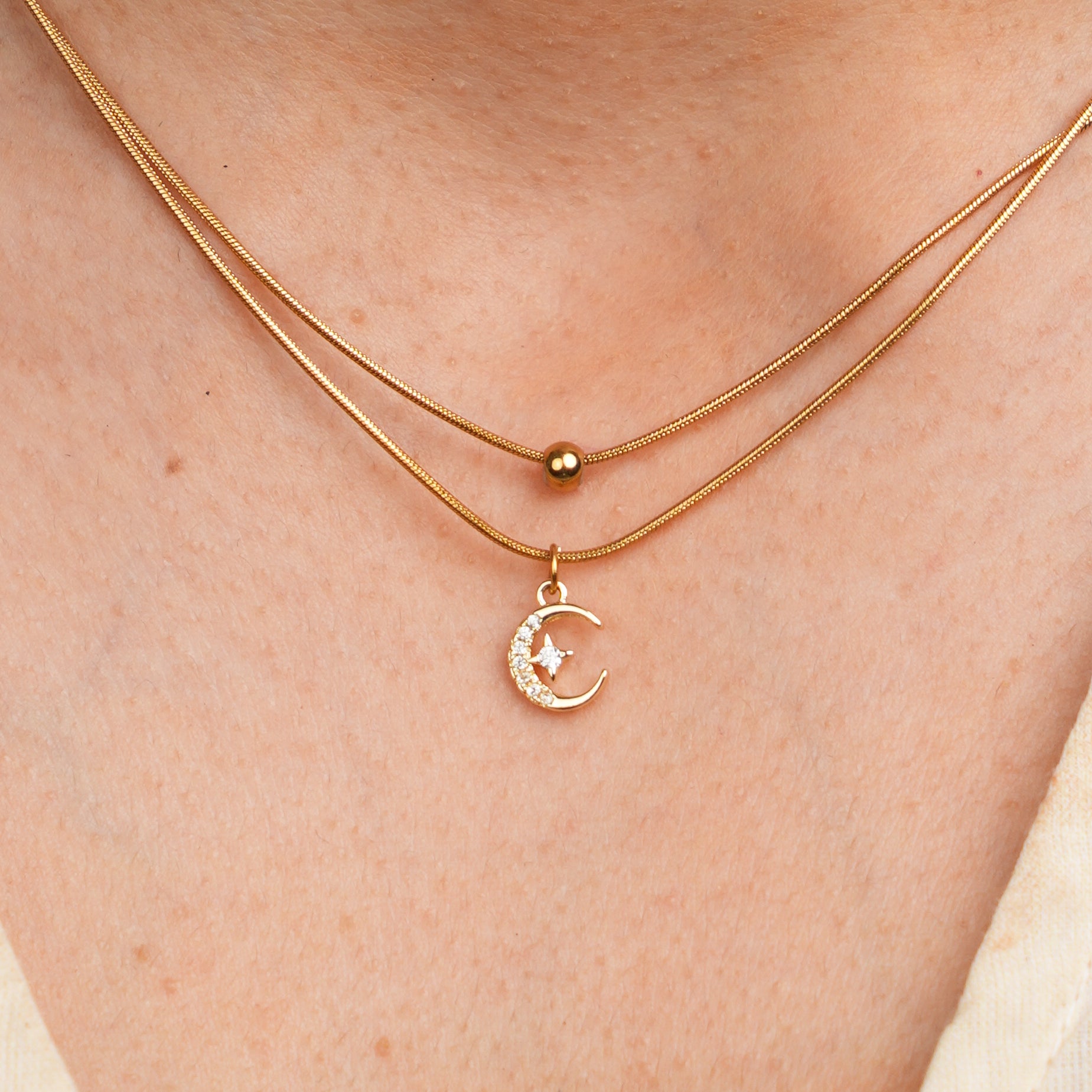 The Moon Layered Necklace