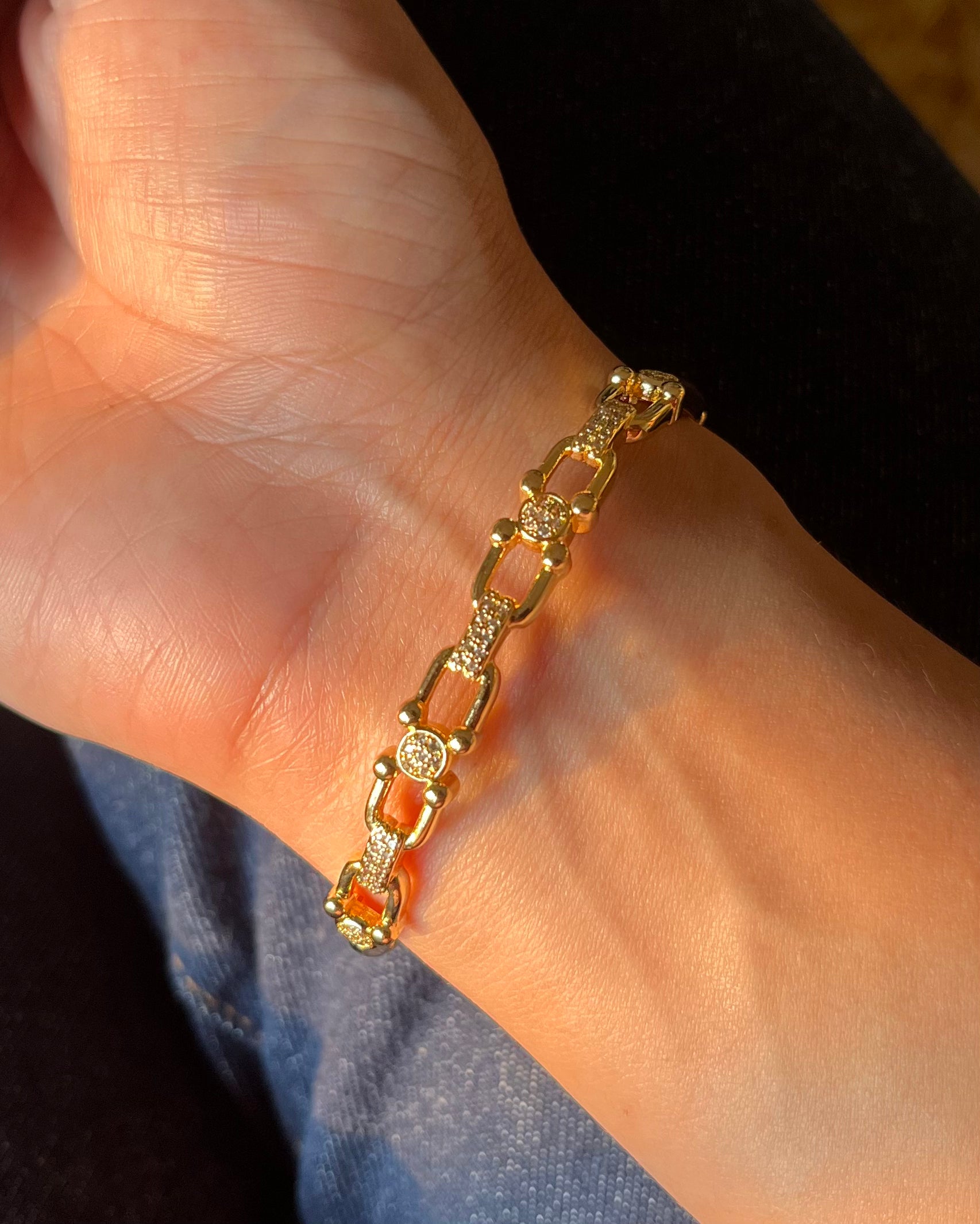 Pavé Station Link Bangle