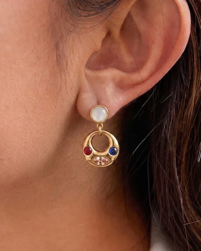 Solara Gem Drop Earrings