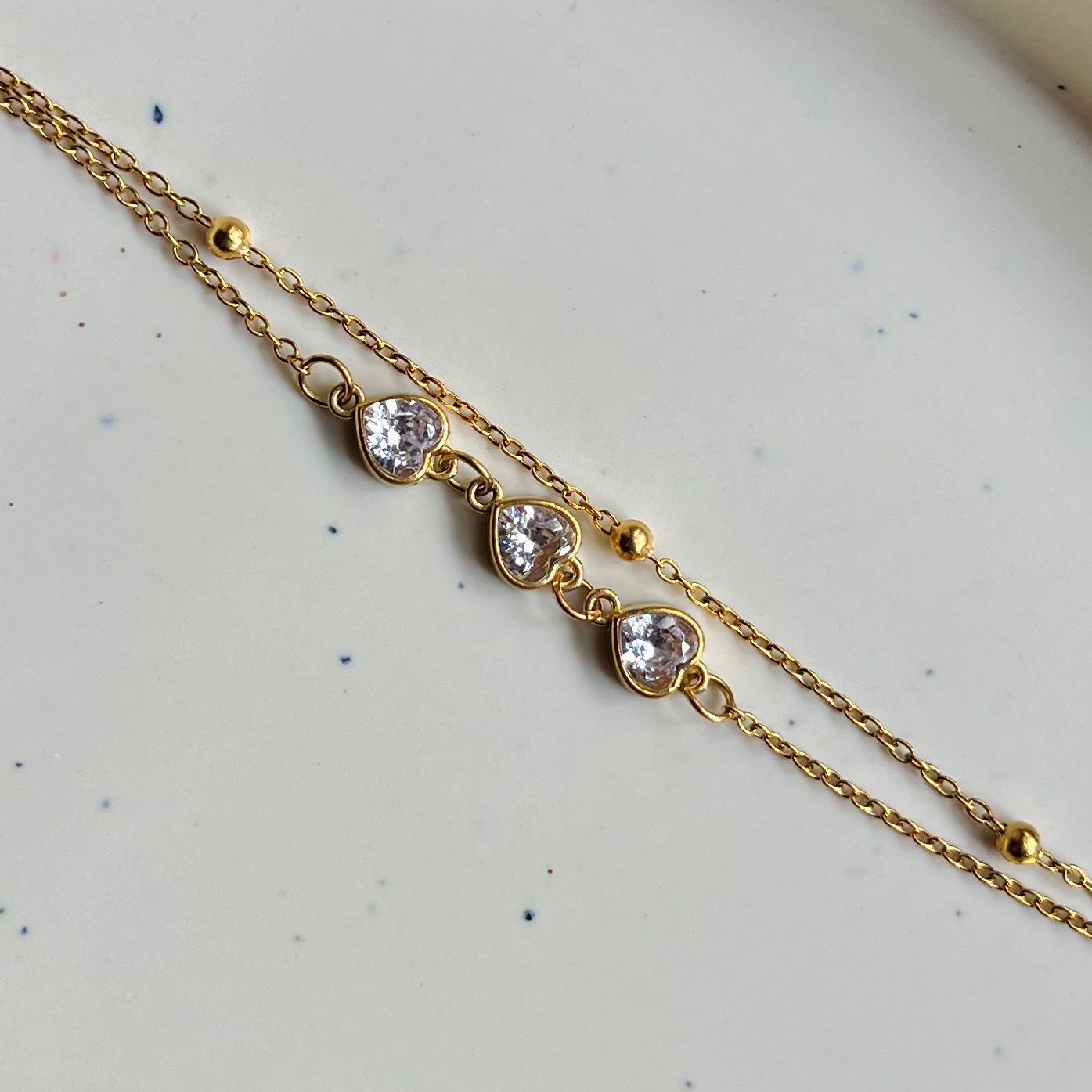 Trinity Heart Anklet