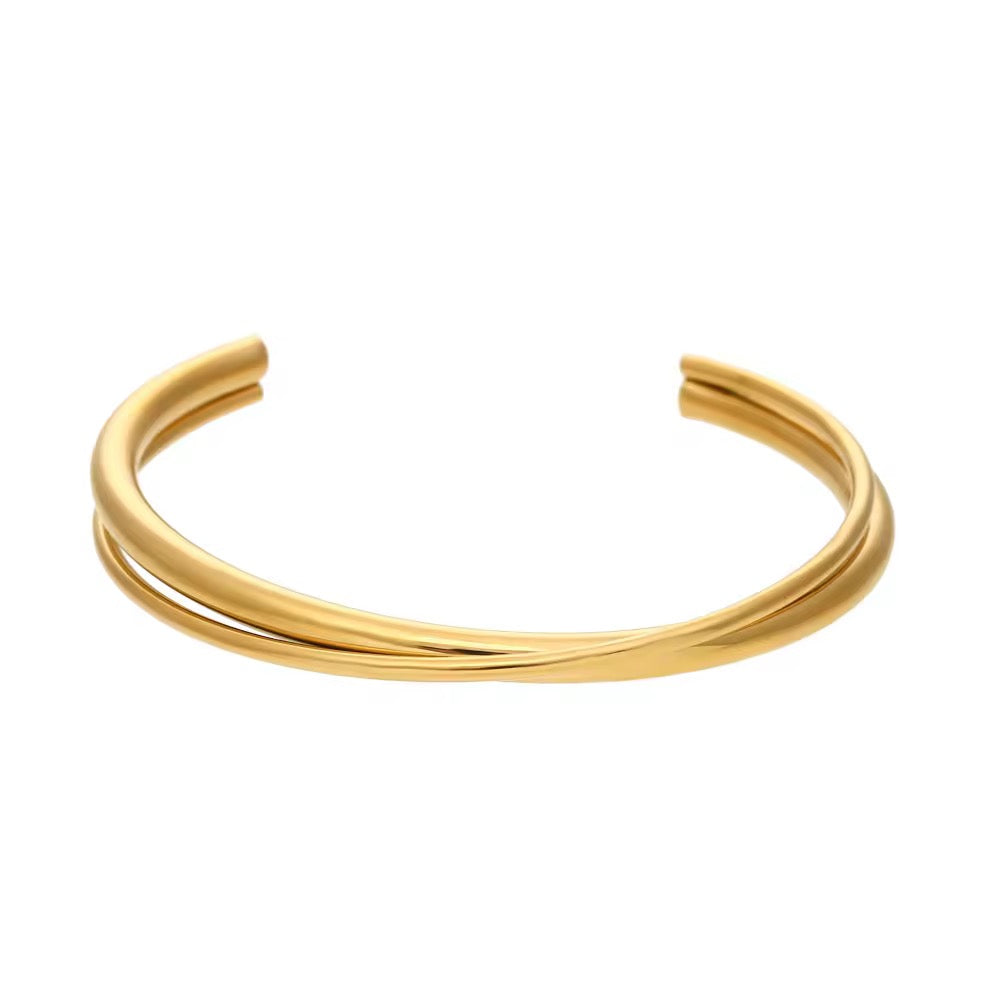 Dual Toned Curve Bangle