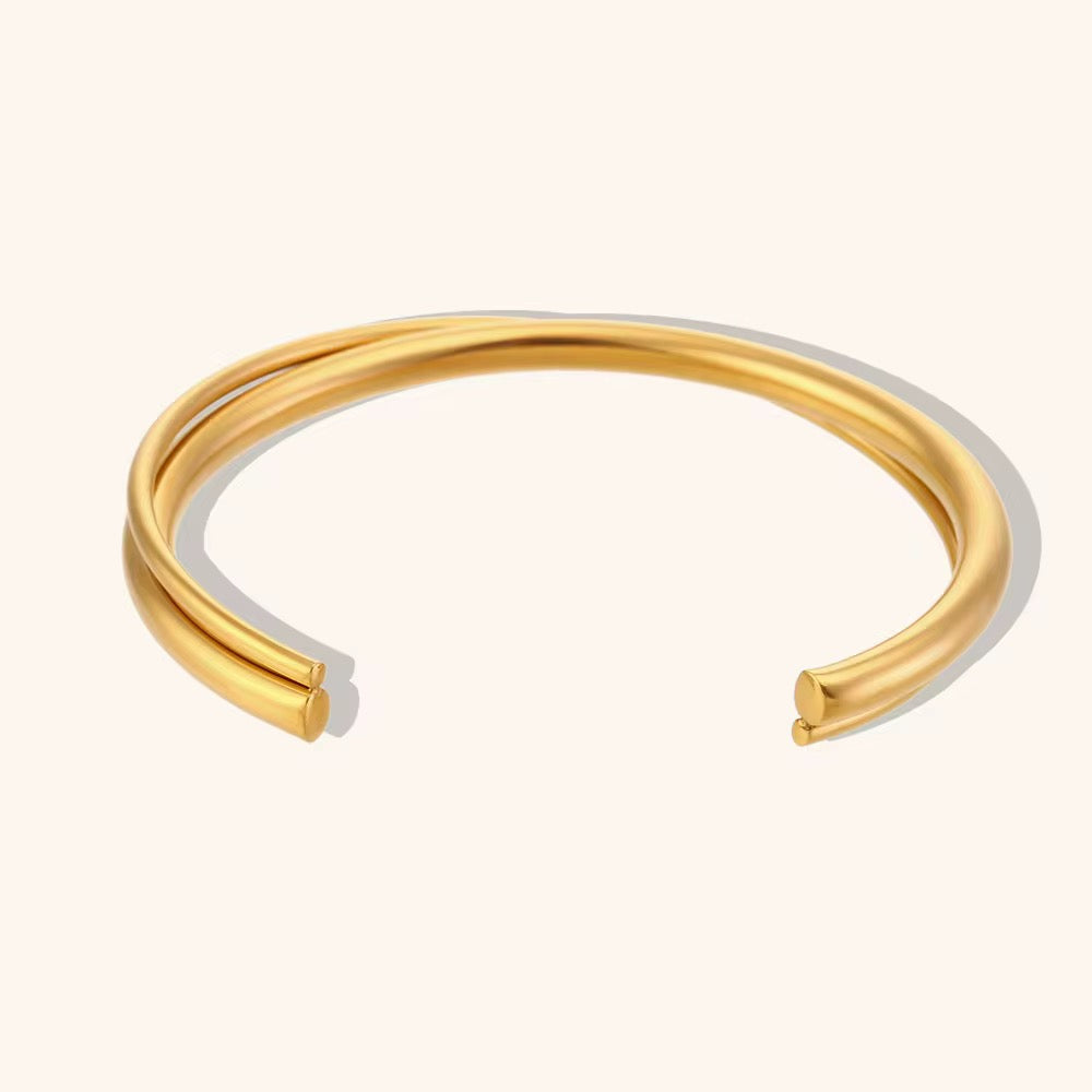 Dual Toned Curve Bangle