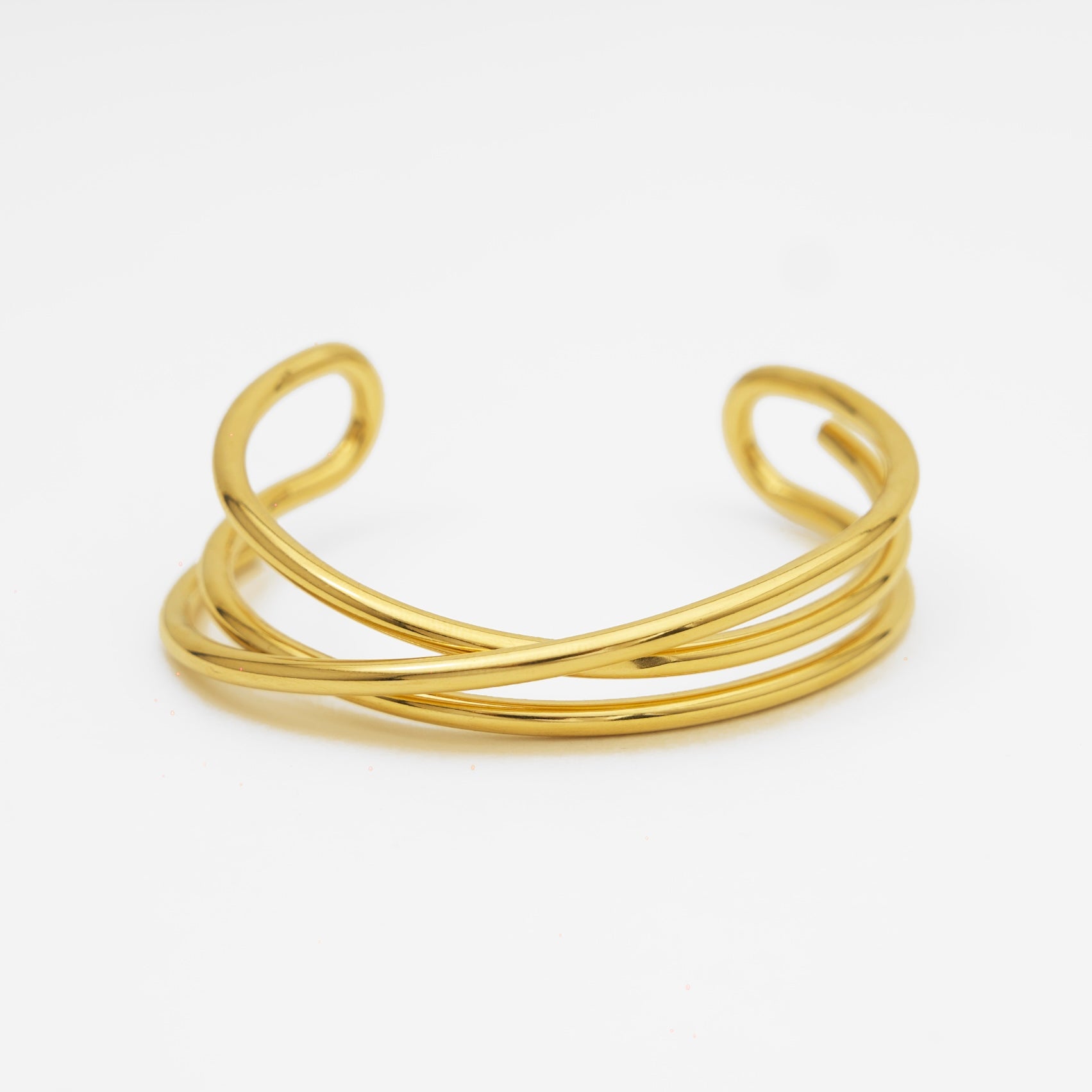 Triple Toned Curve Bangle