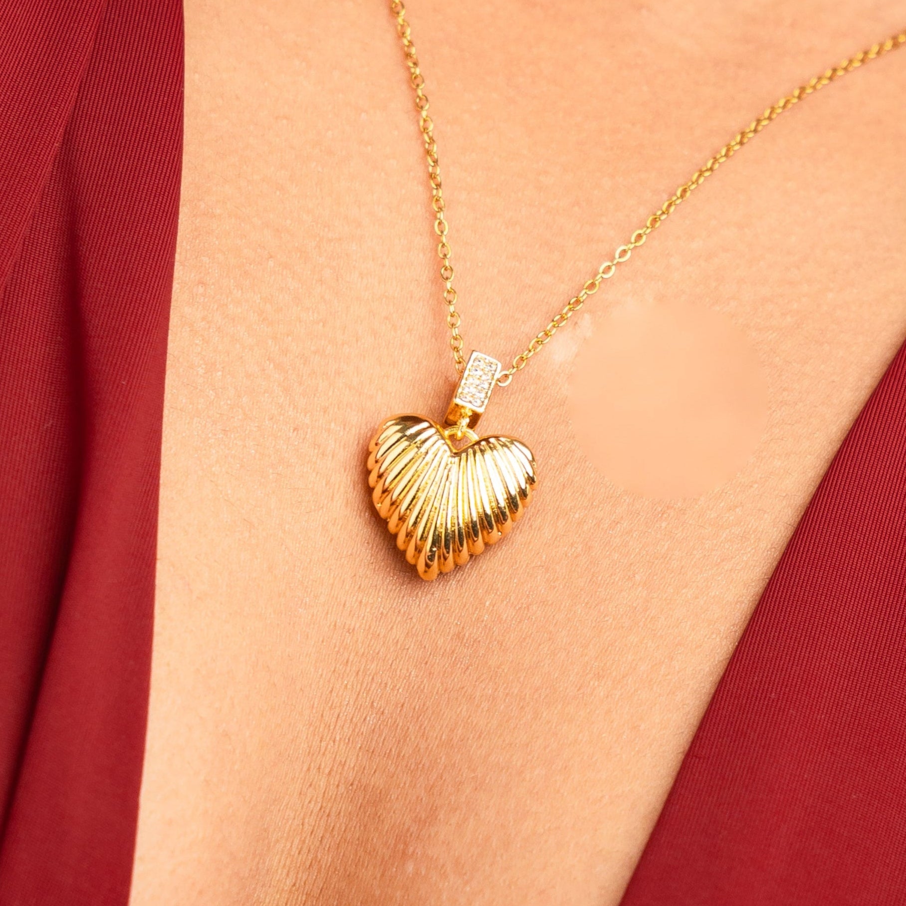 Heart On Heart Necklace Set