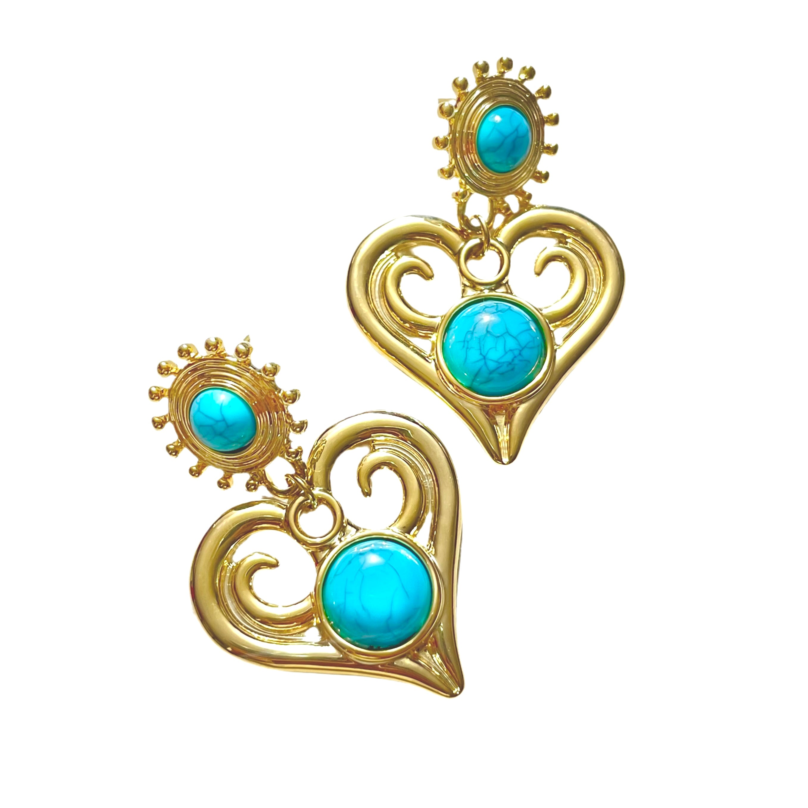 Electric Heart Statement Earrings