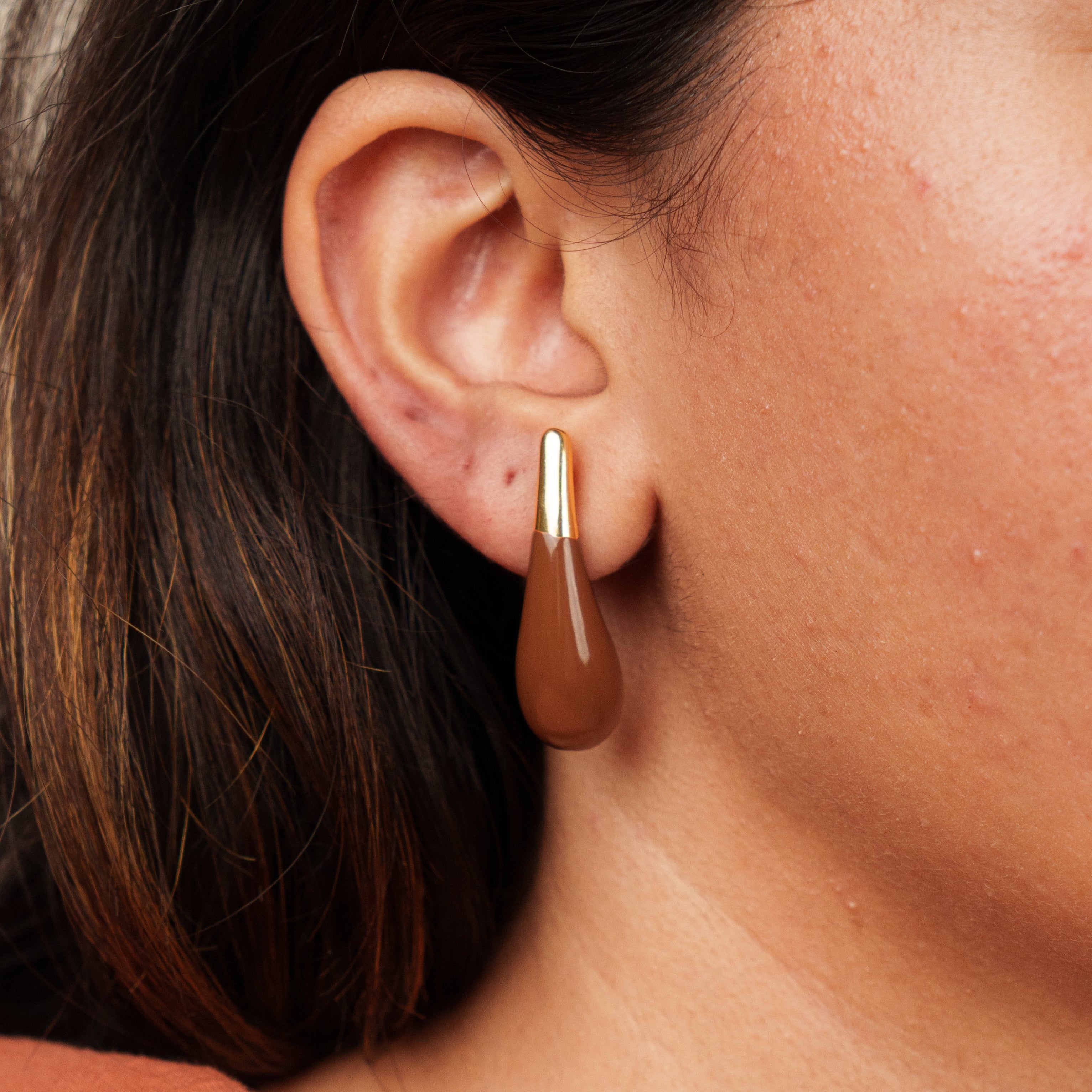 Cocoa Glaze Drop Earrings