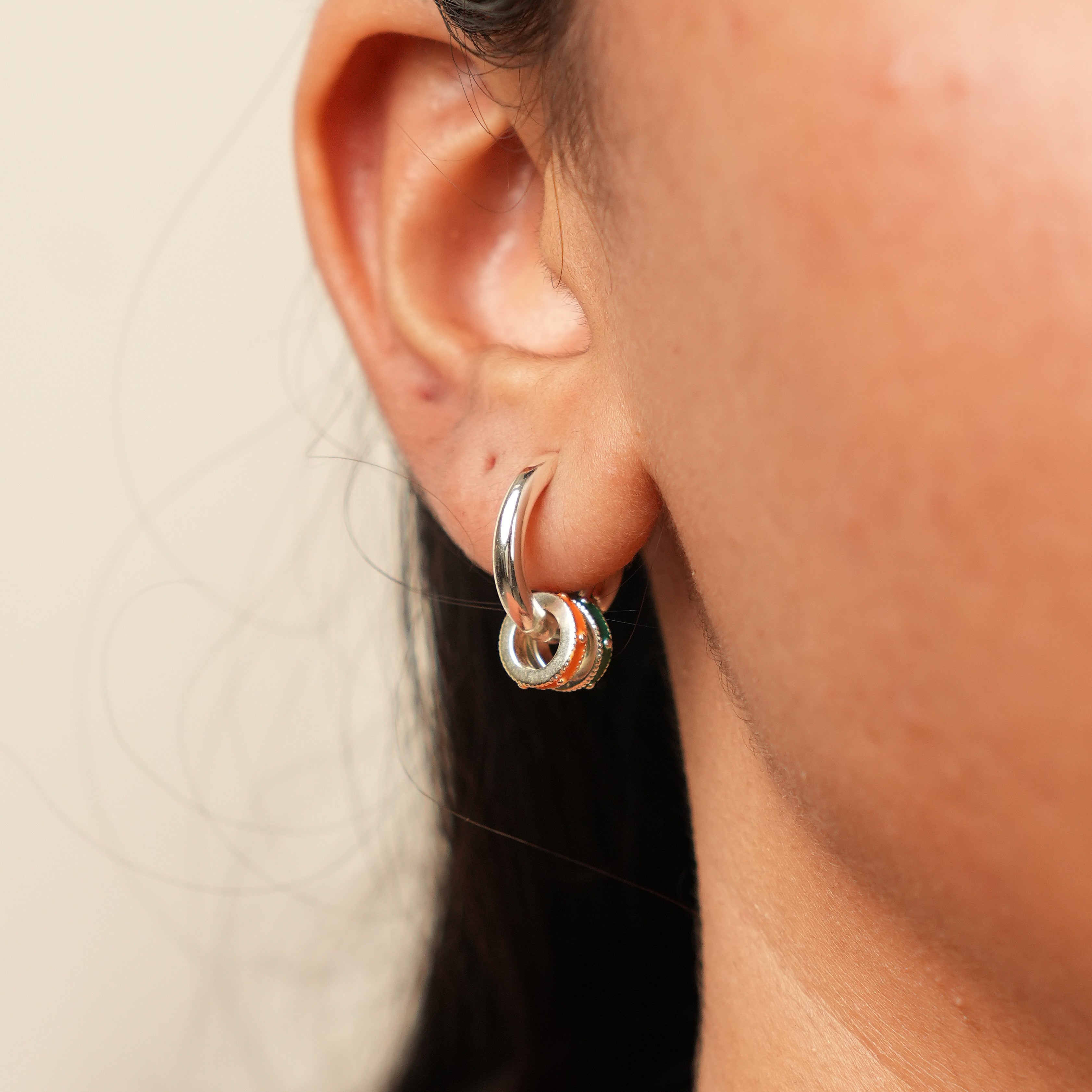 Lunari Silver Hoops