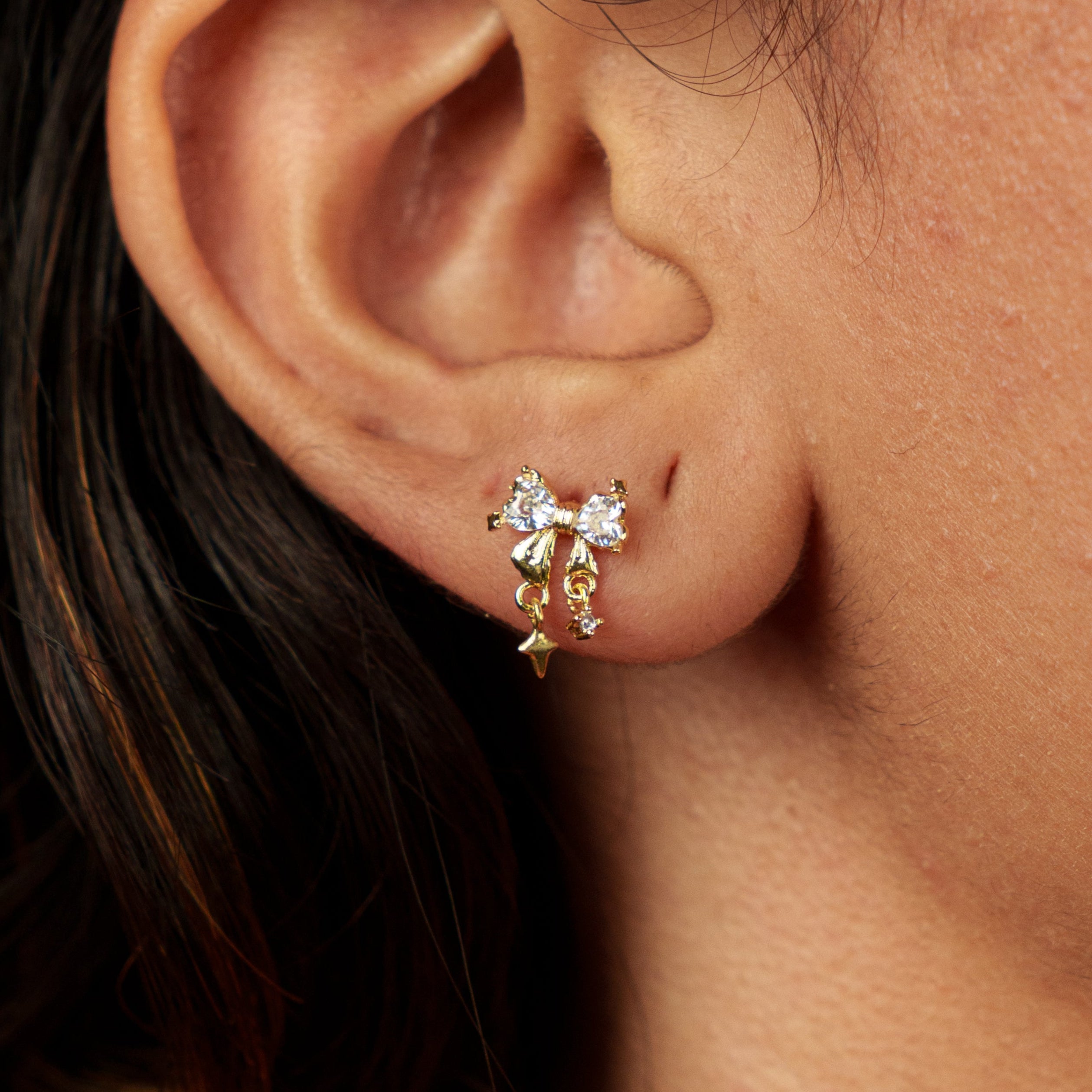 Amour Bow Stud Earrings