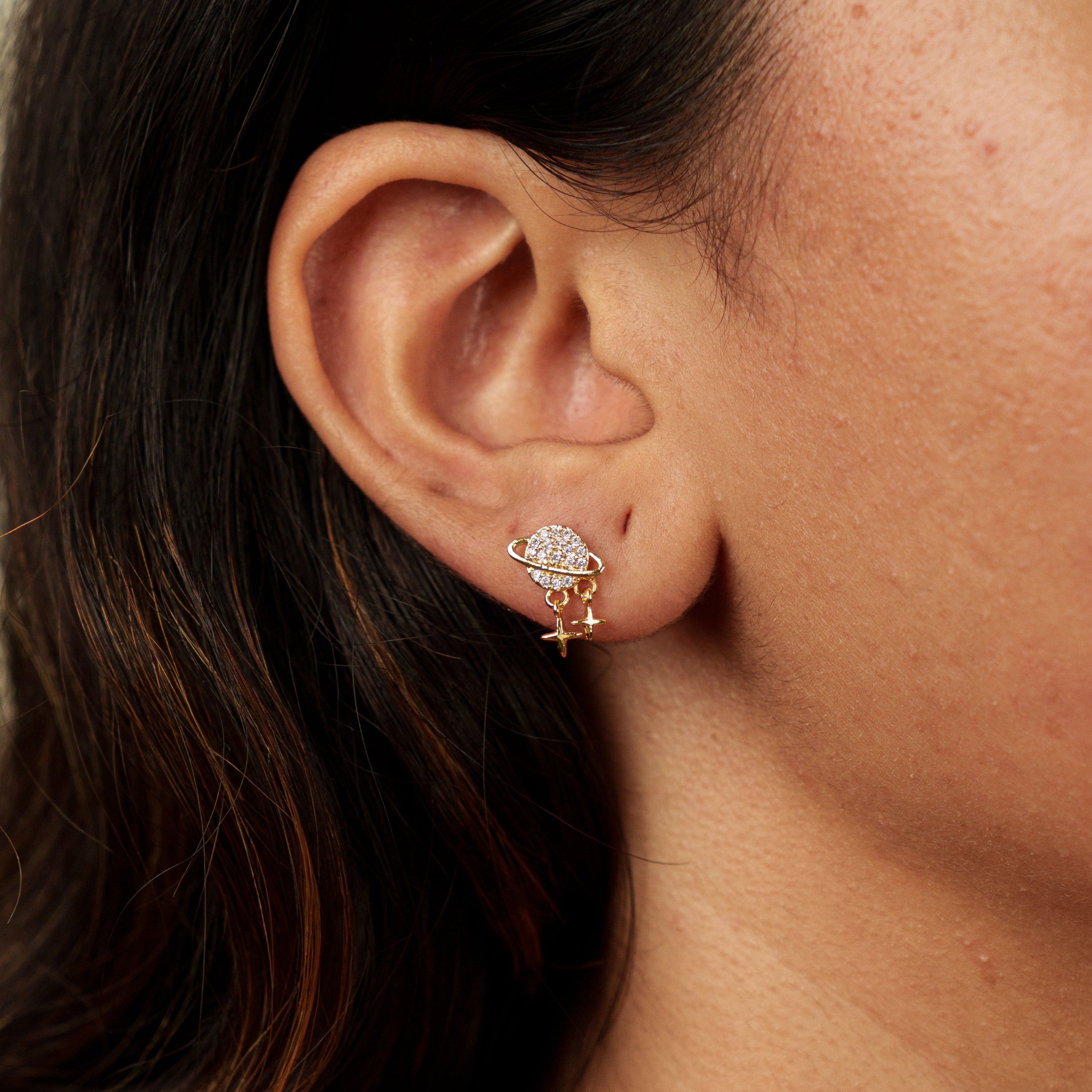Saturn Stud Earrings