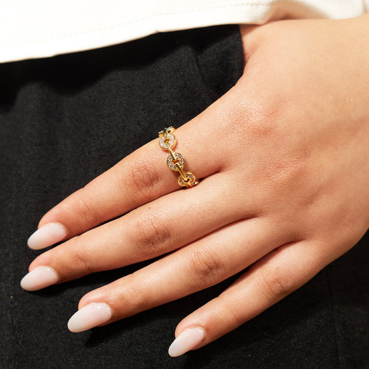 Elysian Studded Band Ring