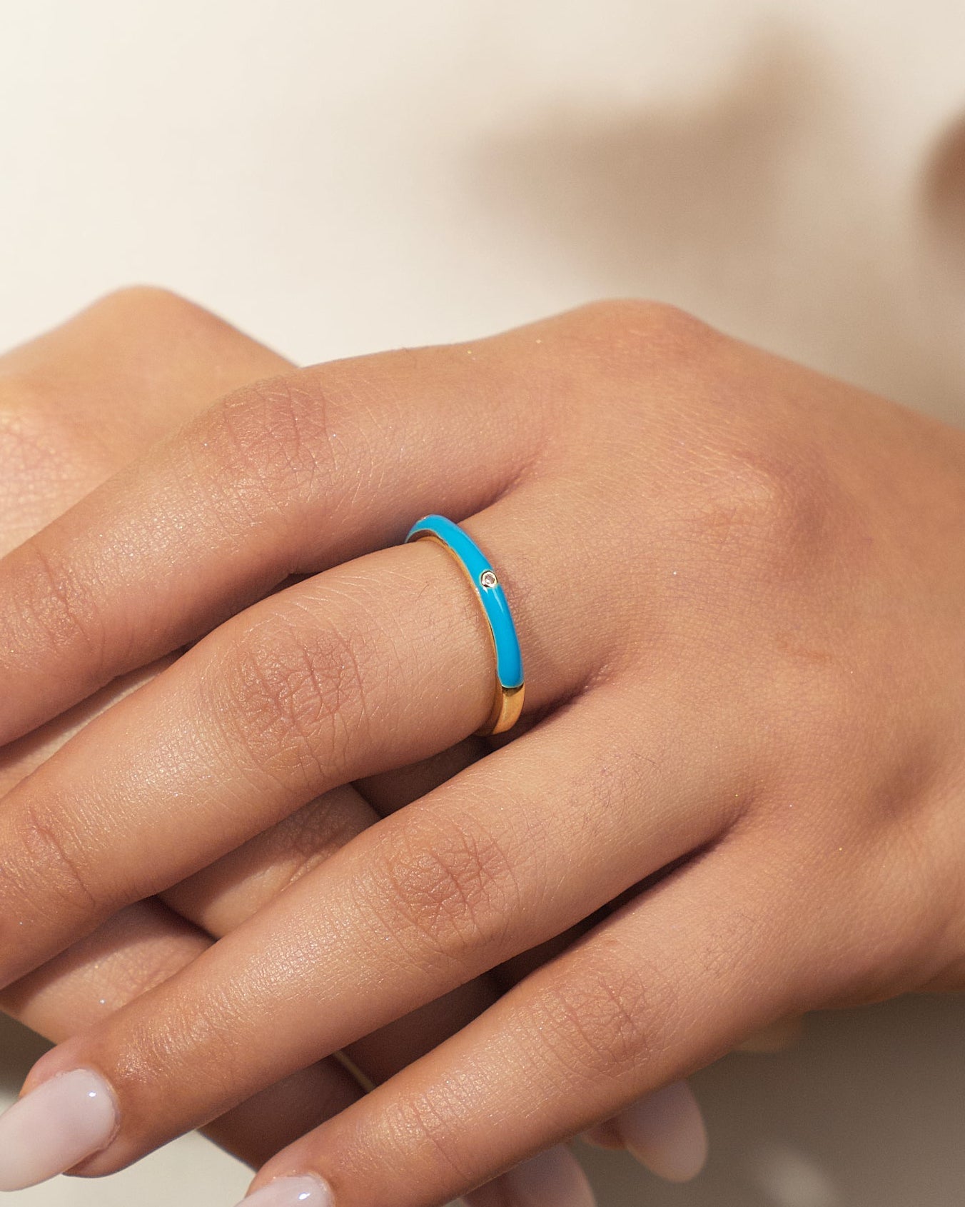 Blue Pastel Band Ring