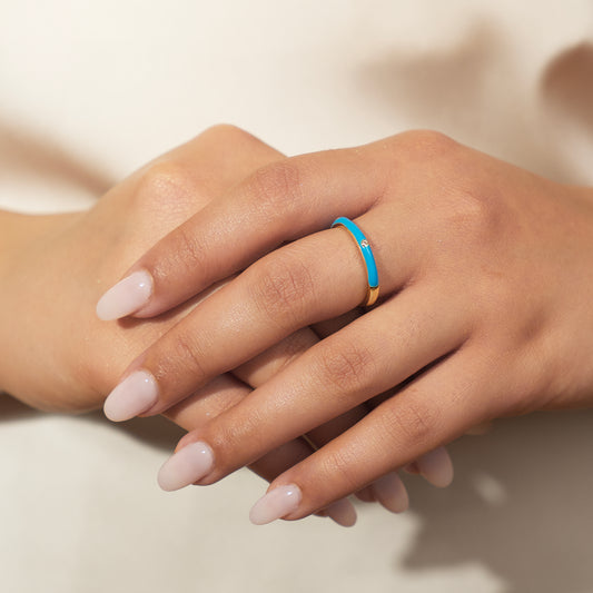 Blue Pastel Band Ring