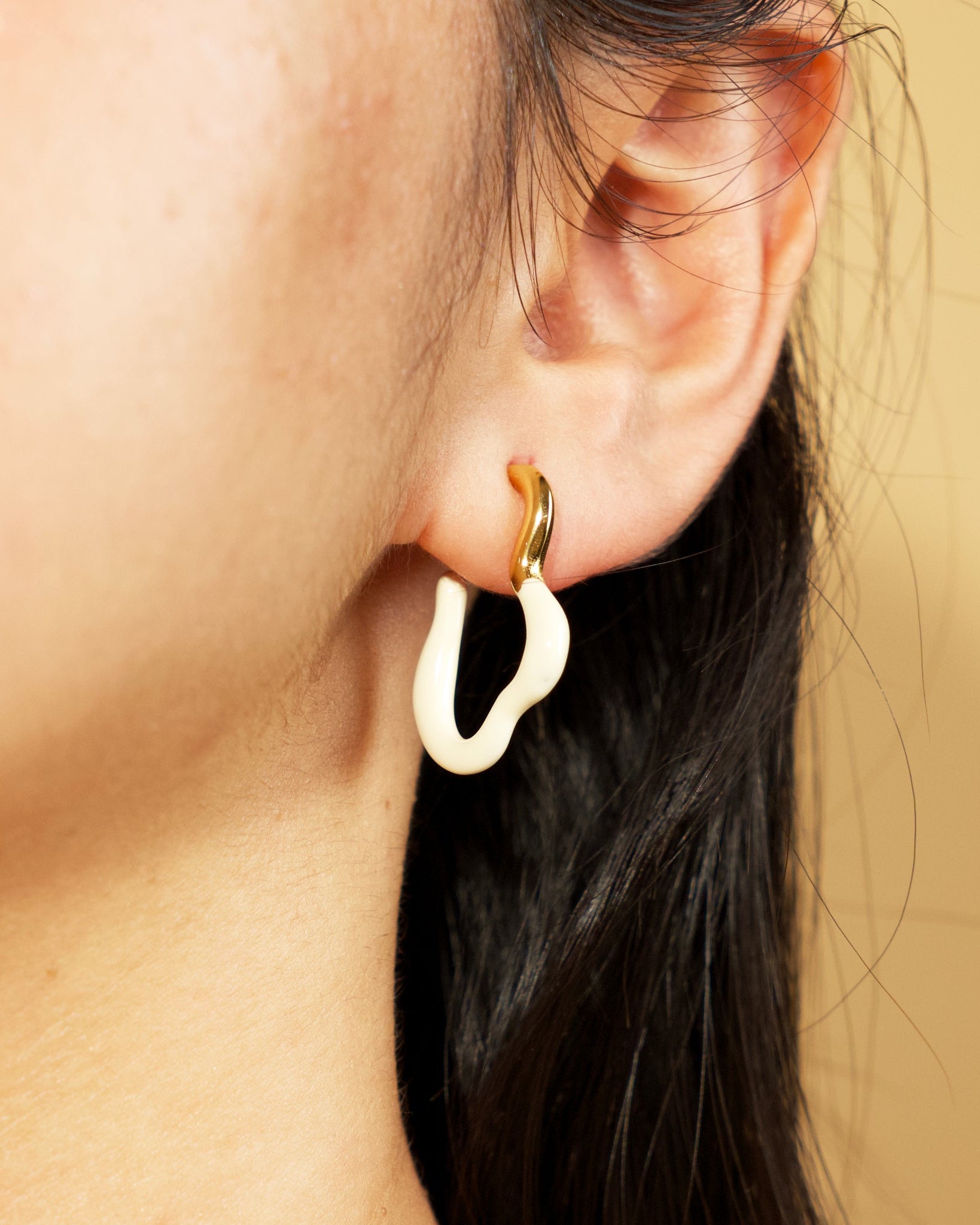 Abstract Cloud Hoop Earrings