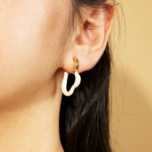 Abstract Cloud Hoop Earrings