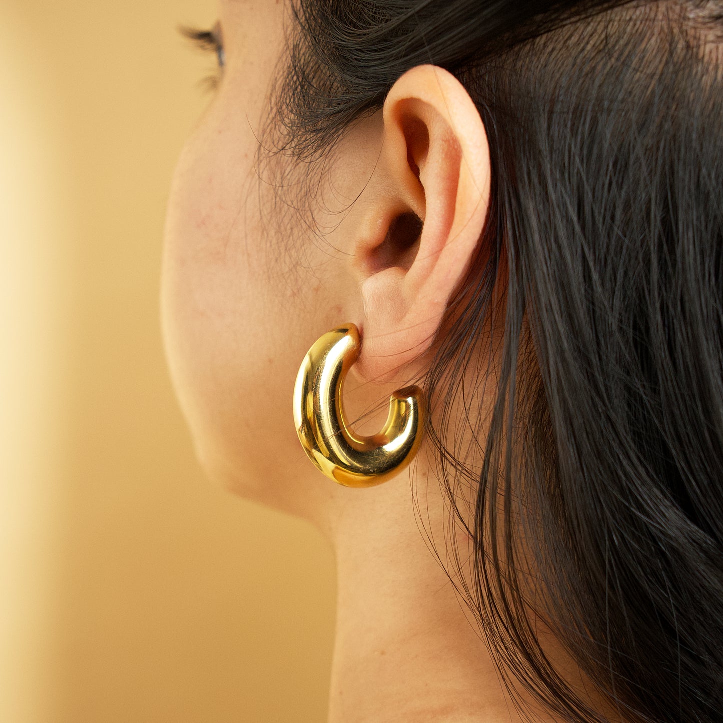 Kiara Golden Hoop Earrings