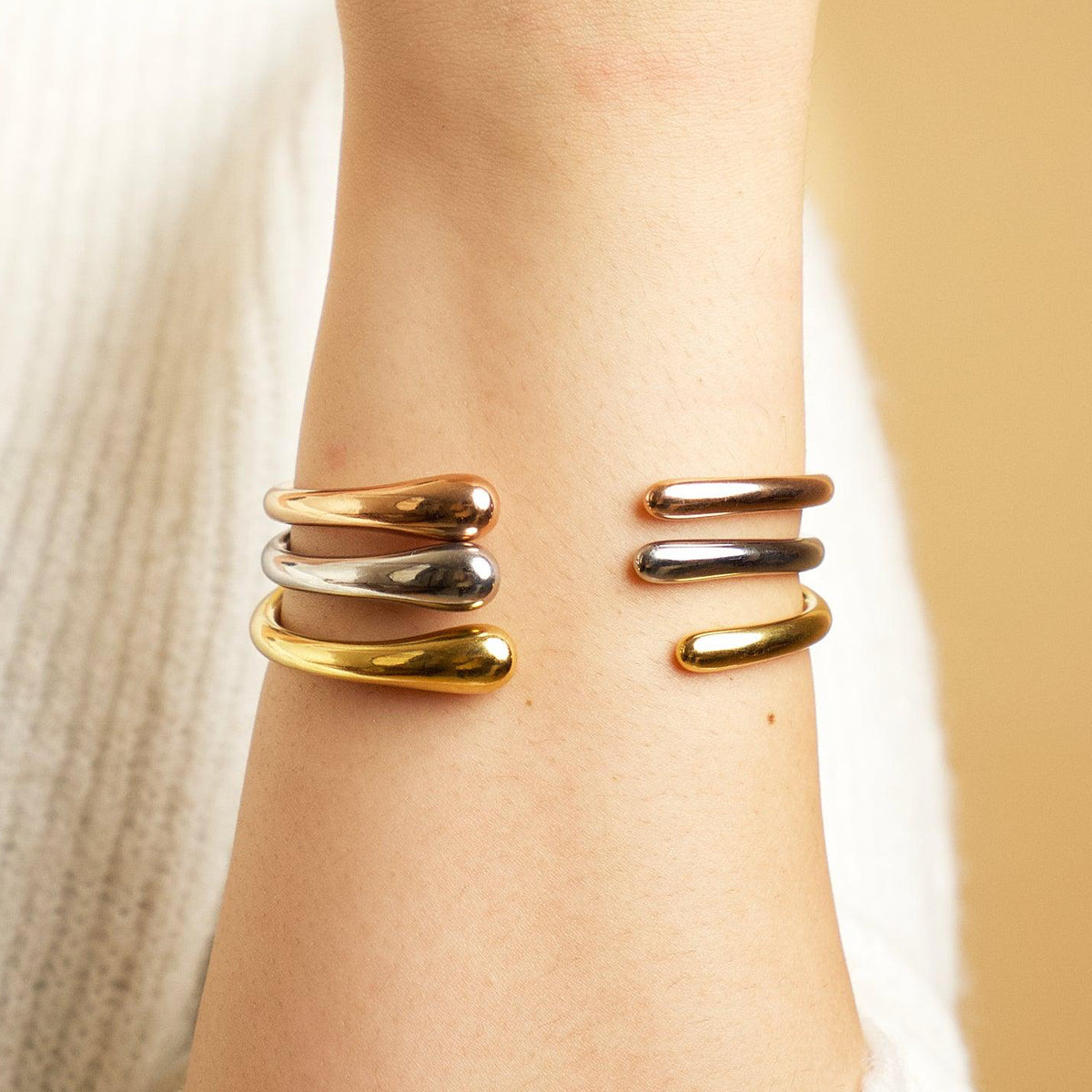Sleek Plain Curve Bangle | Tilassa | Stackable Bangles For Women