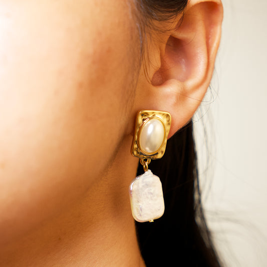 Baroque Pearl Drop Earrings