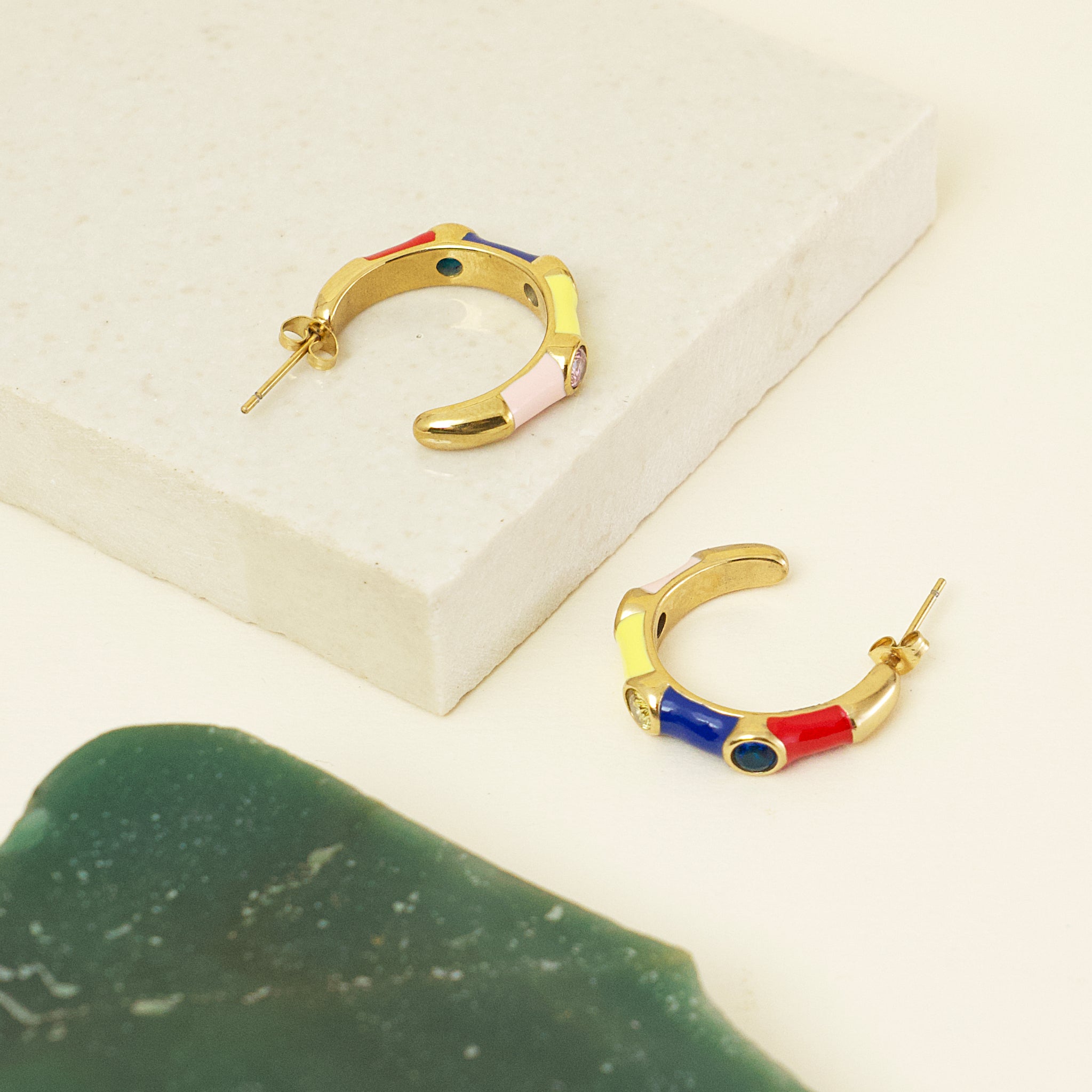 Terra Rainbow Hoop Earrings