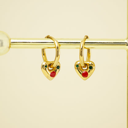 Aurora Heart Drop Earrings