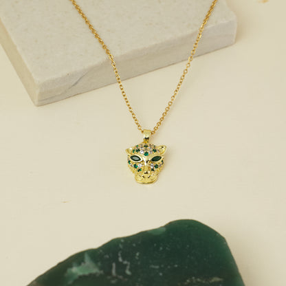 The Cheetah Green Stones Necklace