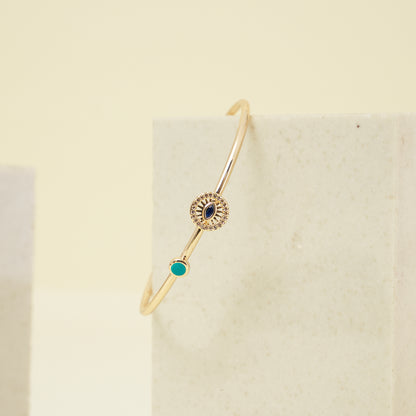 Evil Eye Minimal Bangle