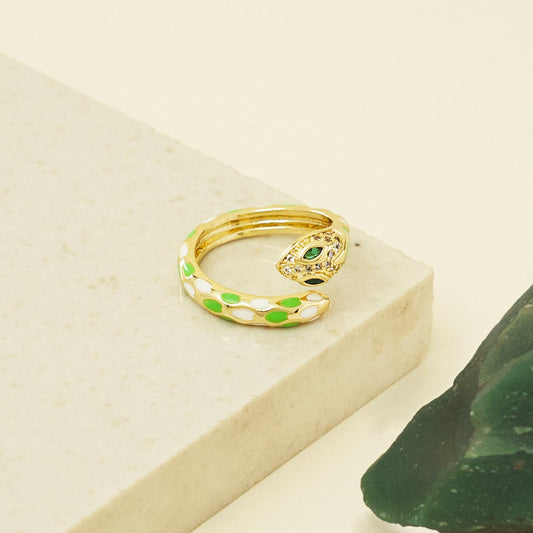 Dual Colored Snake Ring