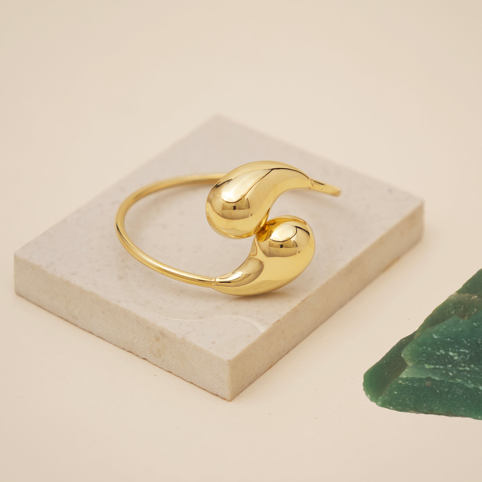 Dual Pear Chunky Bangle