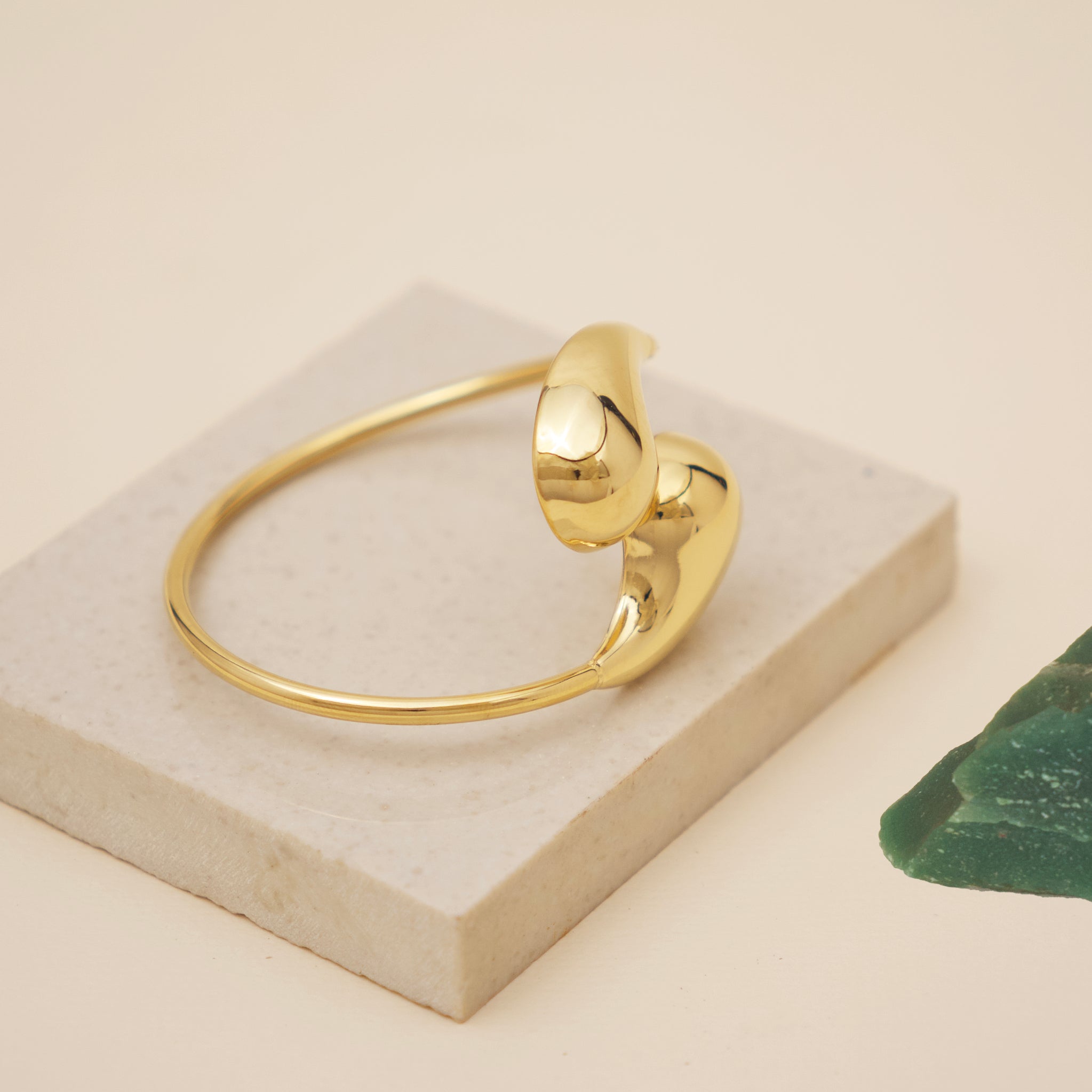 Dual Pear Chunky Bangle