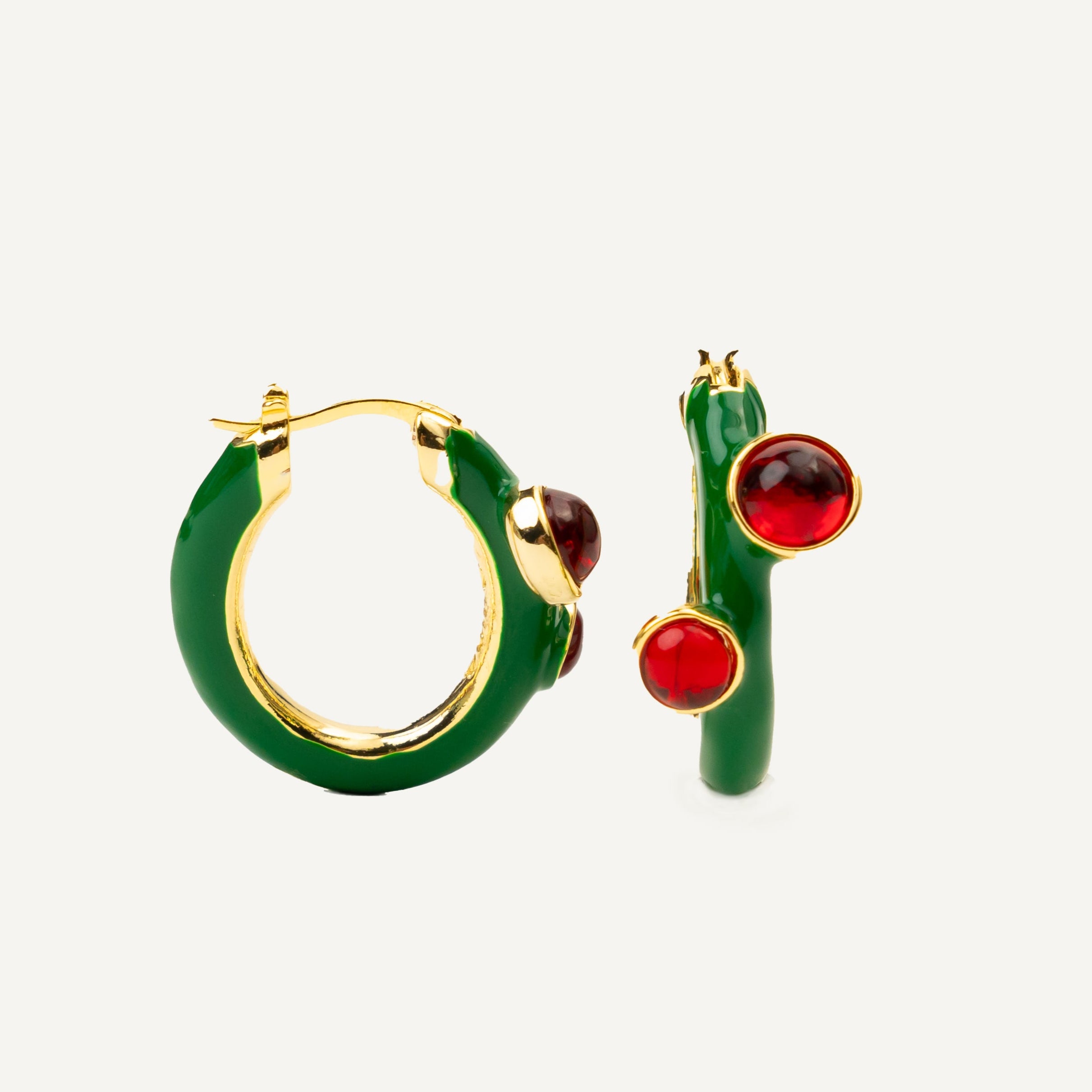 Emerald Flame Hoops