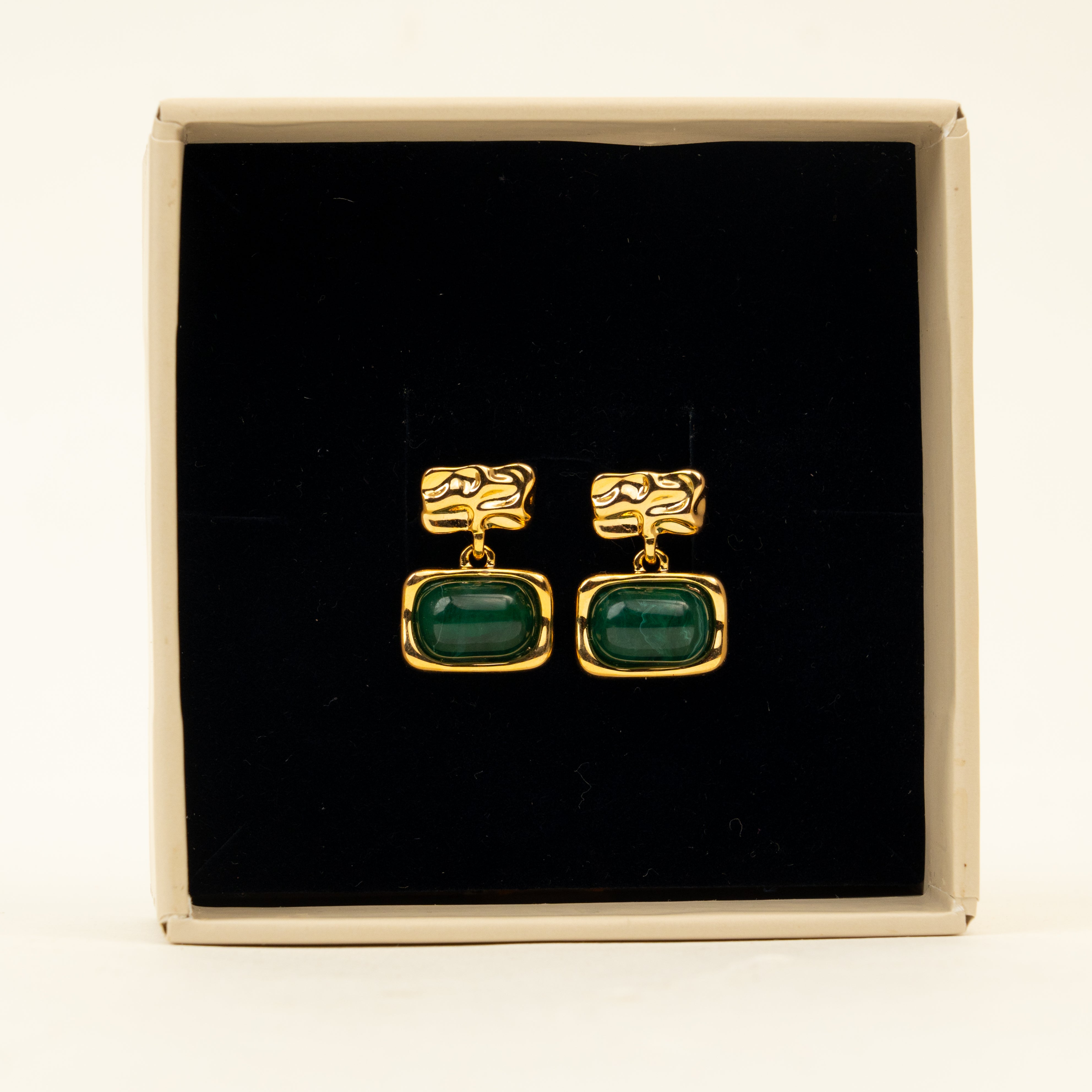 Molten Moss Drop Earrings