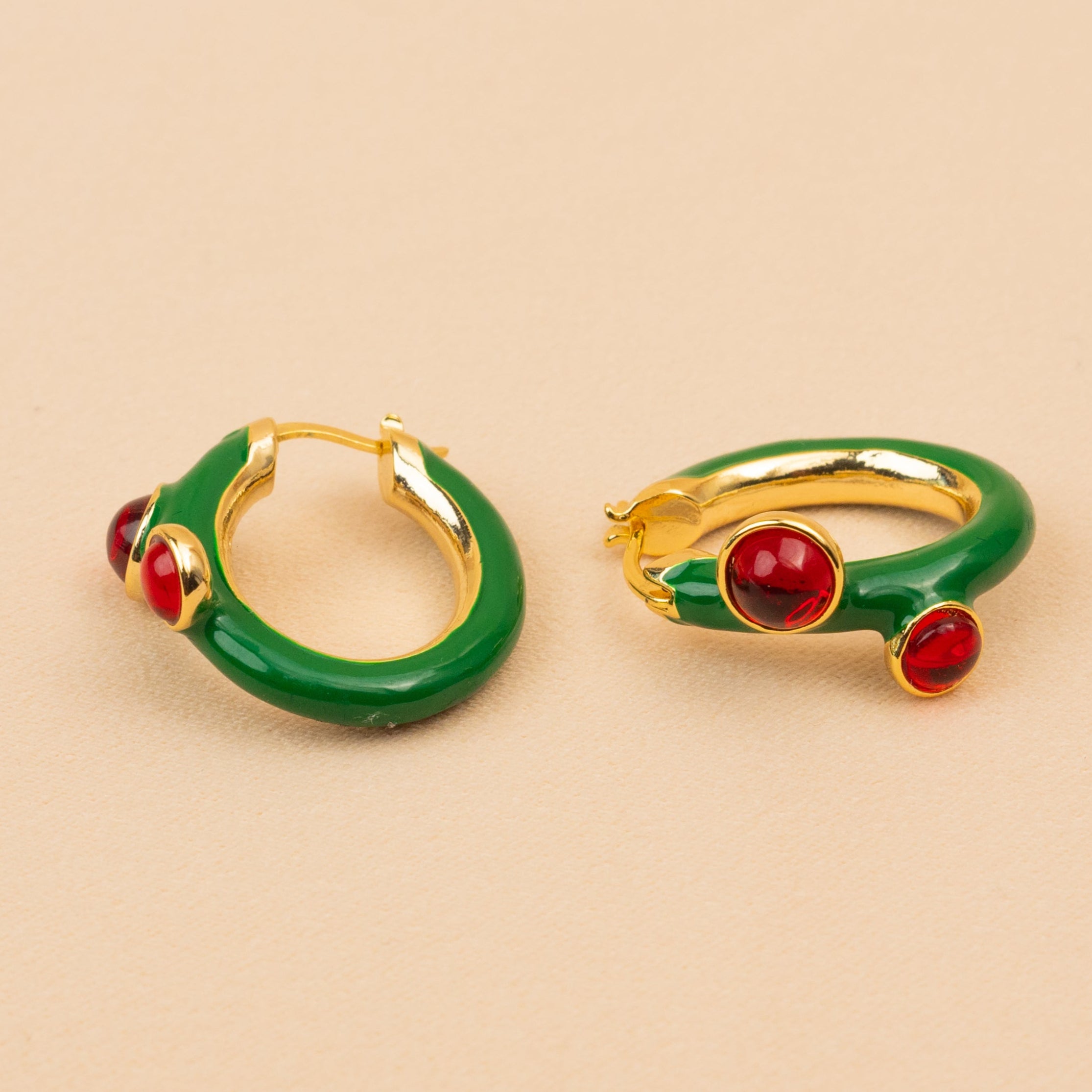 Emerald Flame Hoops