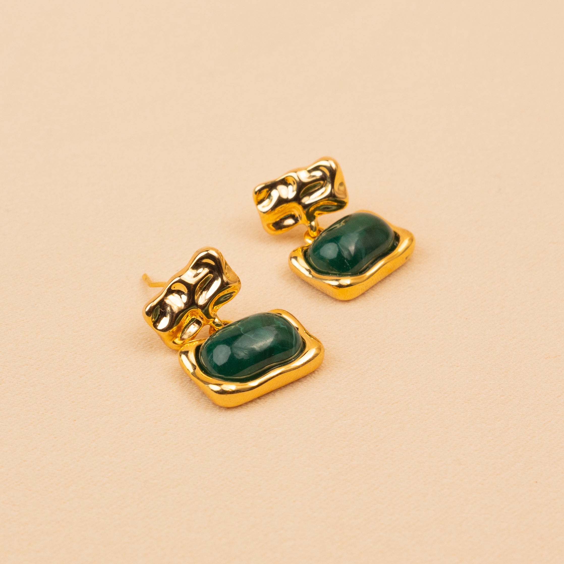 Molten Moss Drop Earrings