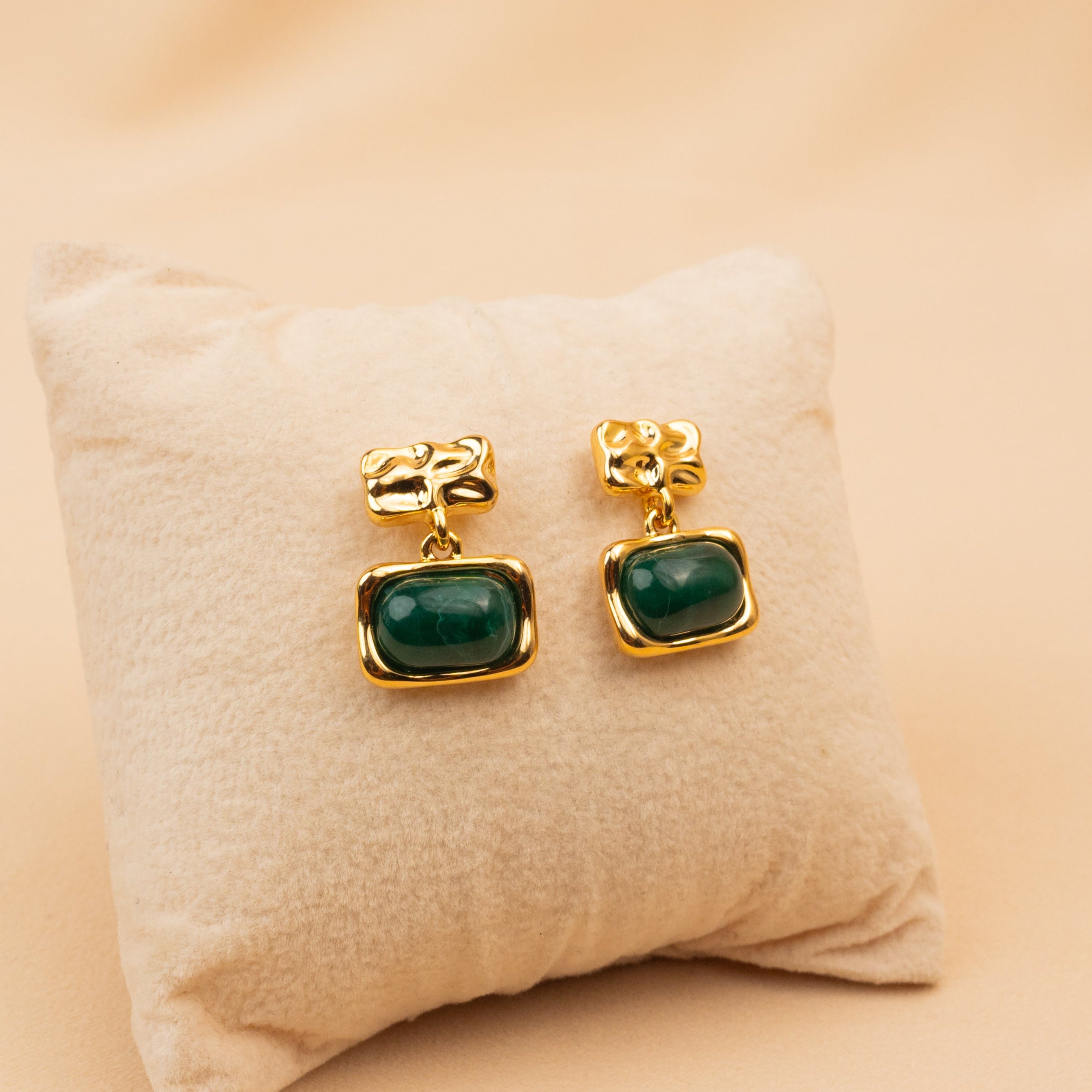 Molten Moss Drop Earrings