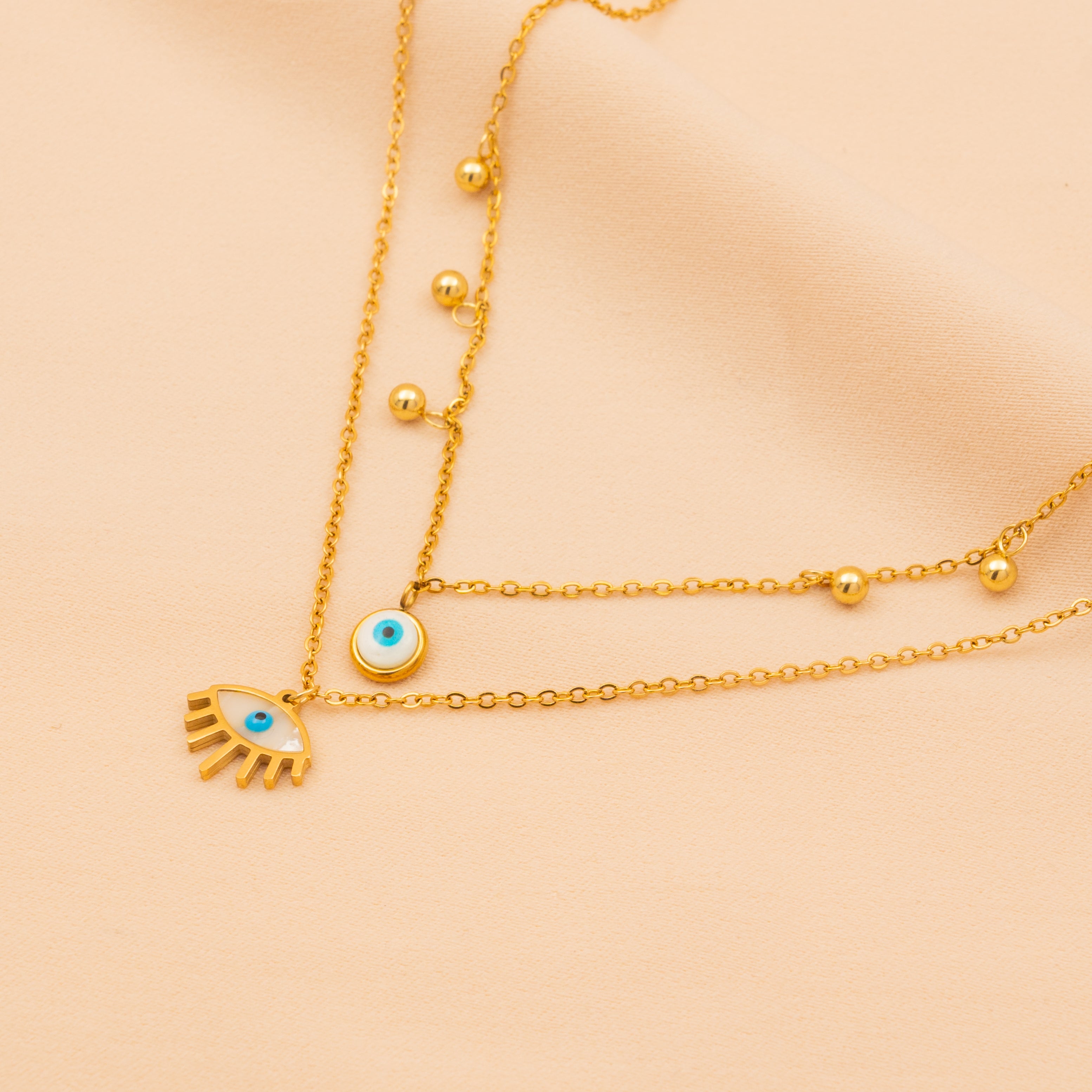 The Evil Eye Double Layer Necklace
