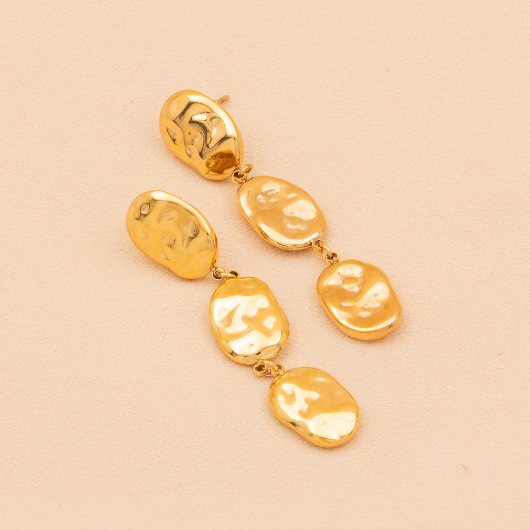 Abstract Foil Dangling Earrings