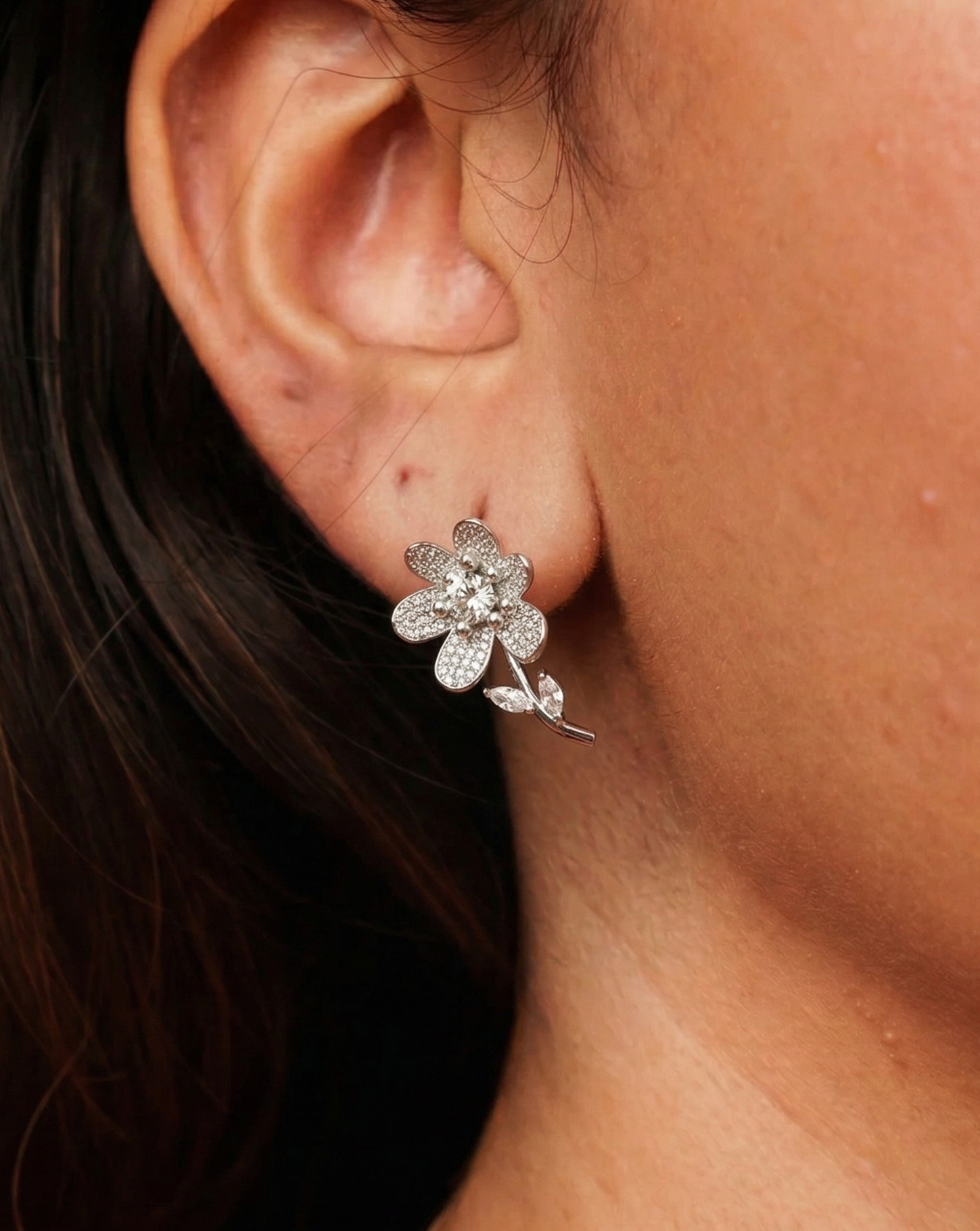 Bloom Diamond Drop Earrings