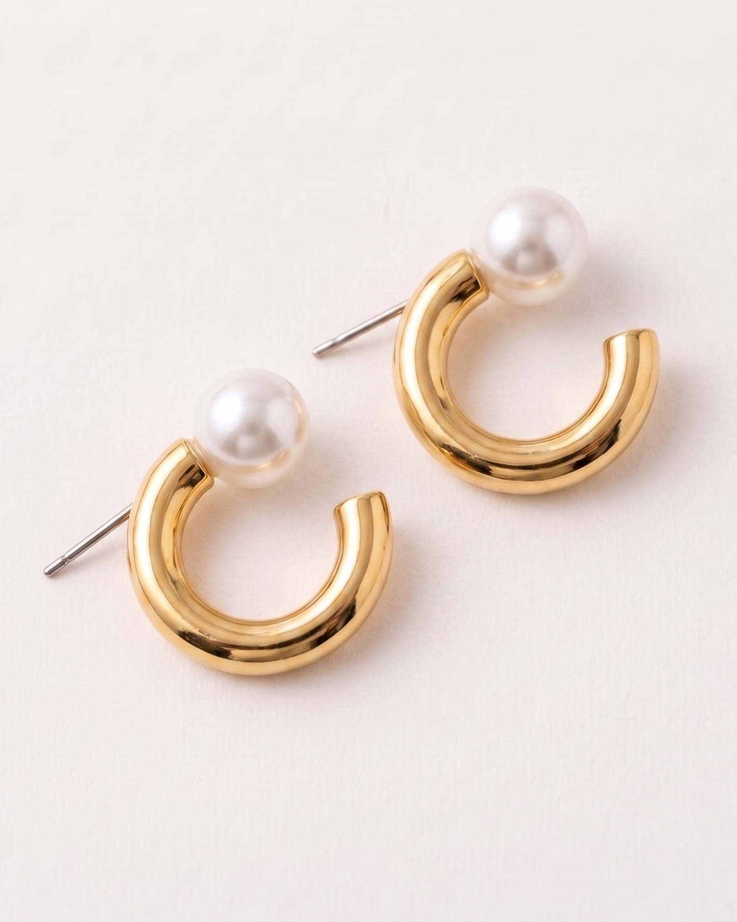 Pearl Accent Hoops