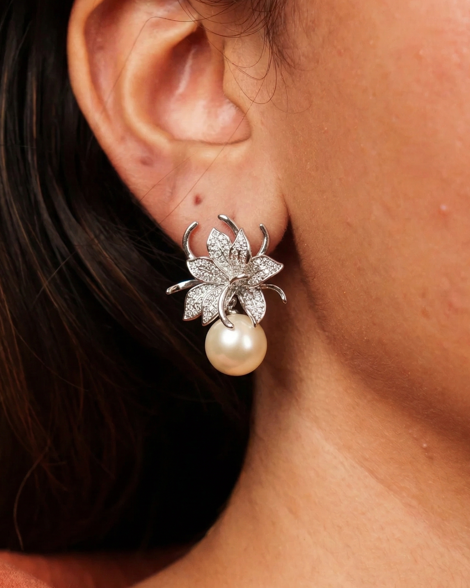 Blossom Pearl Drop Earrings