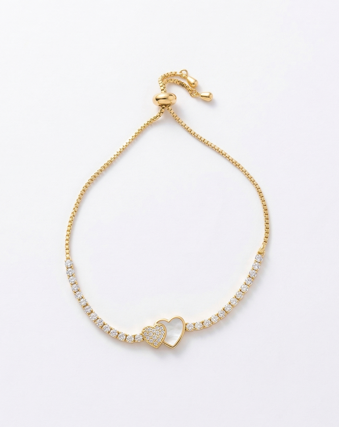 Twin Heart Tennis Bracelet