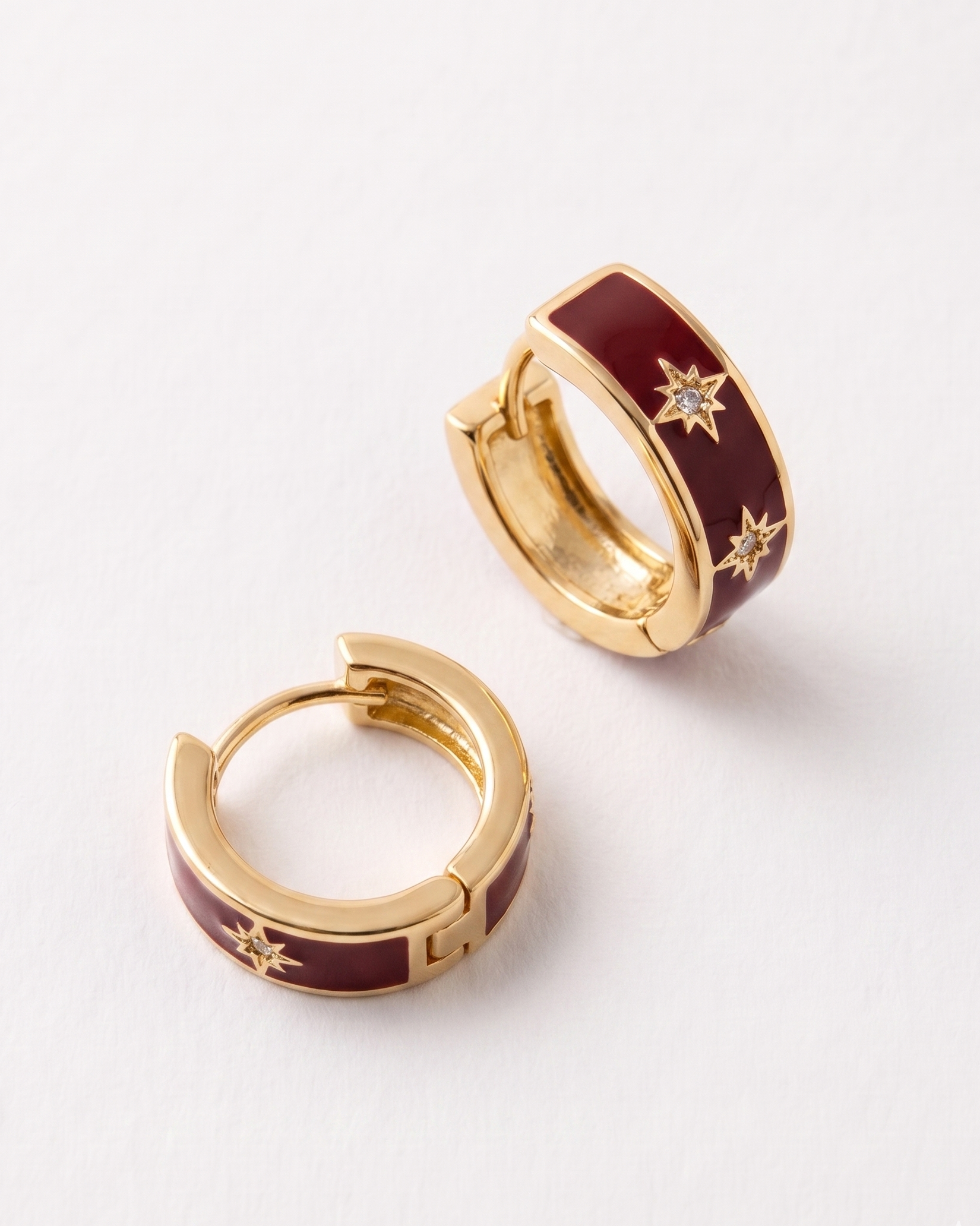 Starlight Enamel Hoops