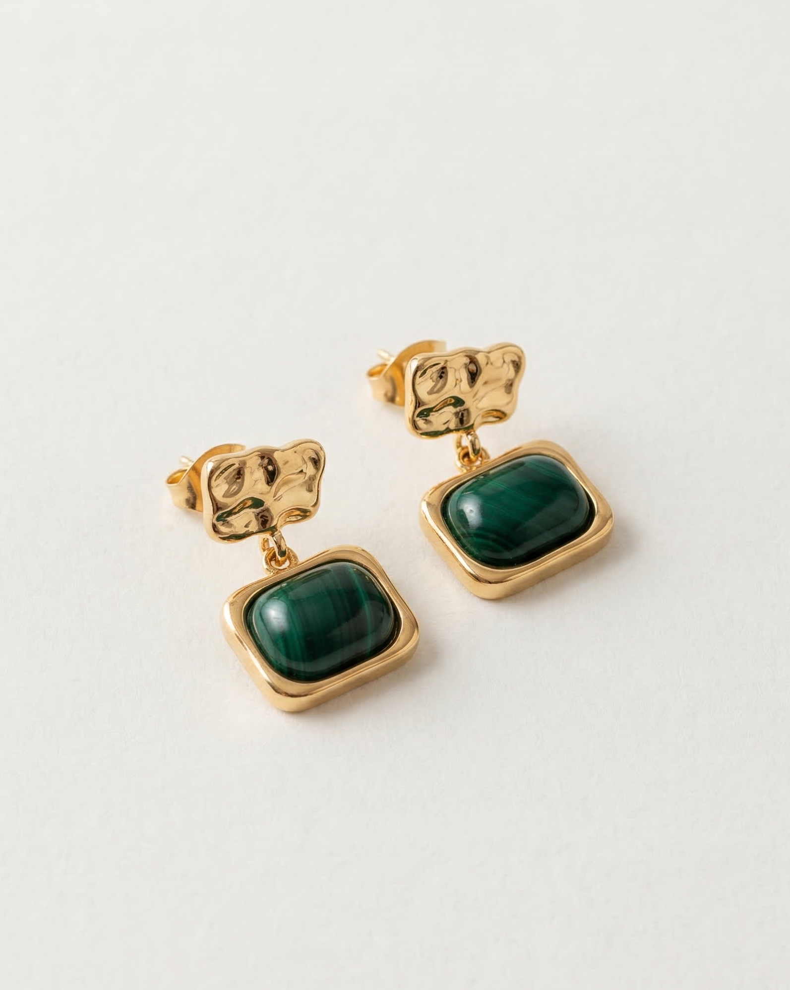 Molten Moss Drop Earrings