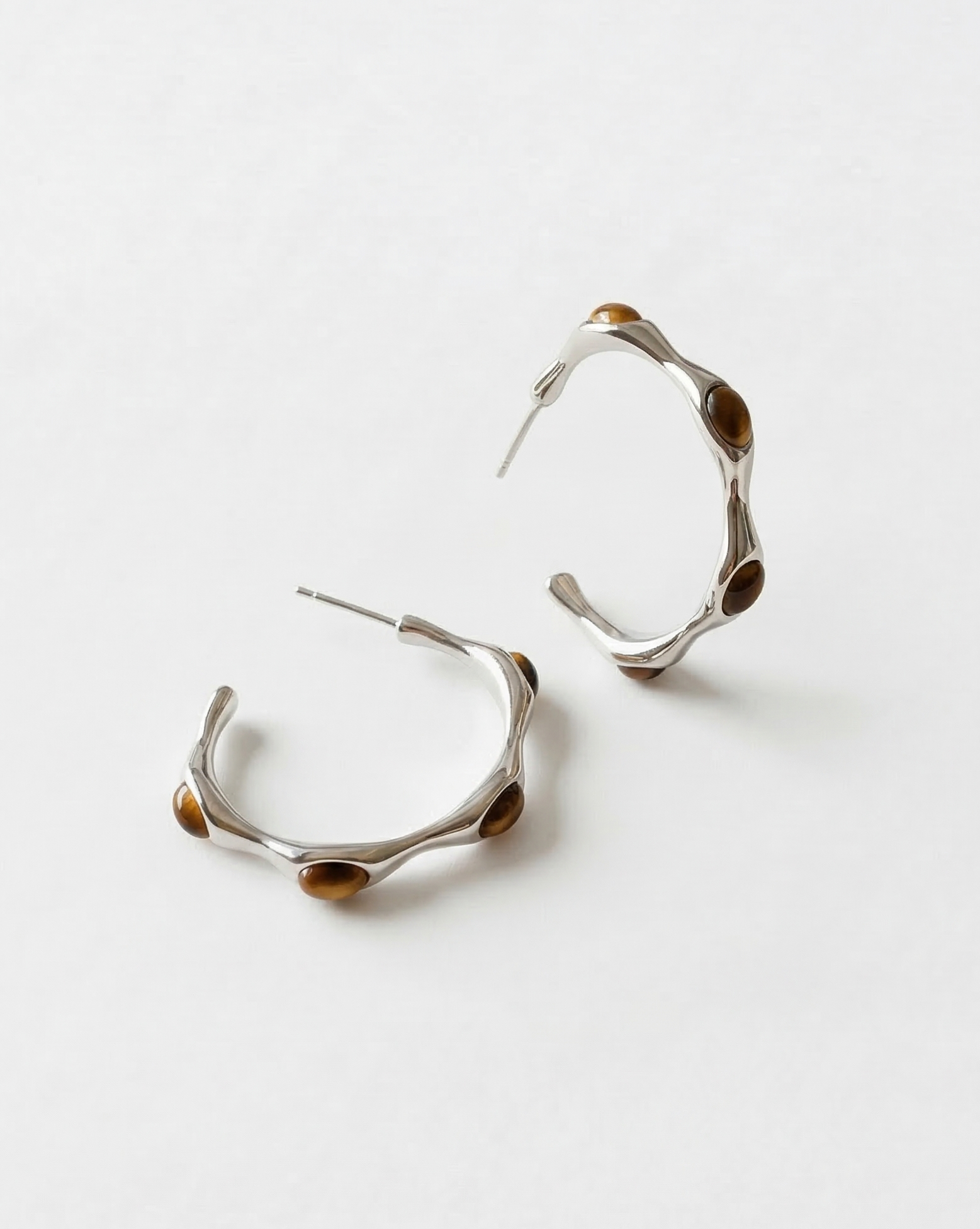 Contour Stone Hoops