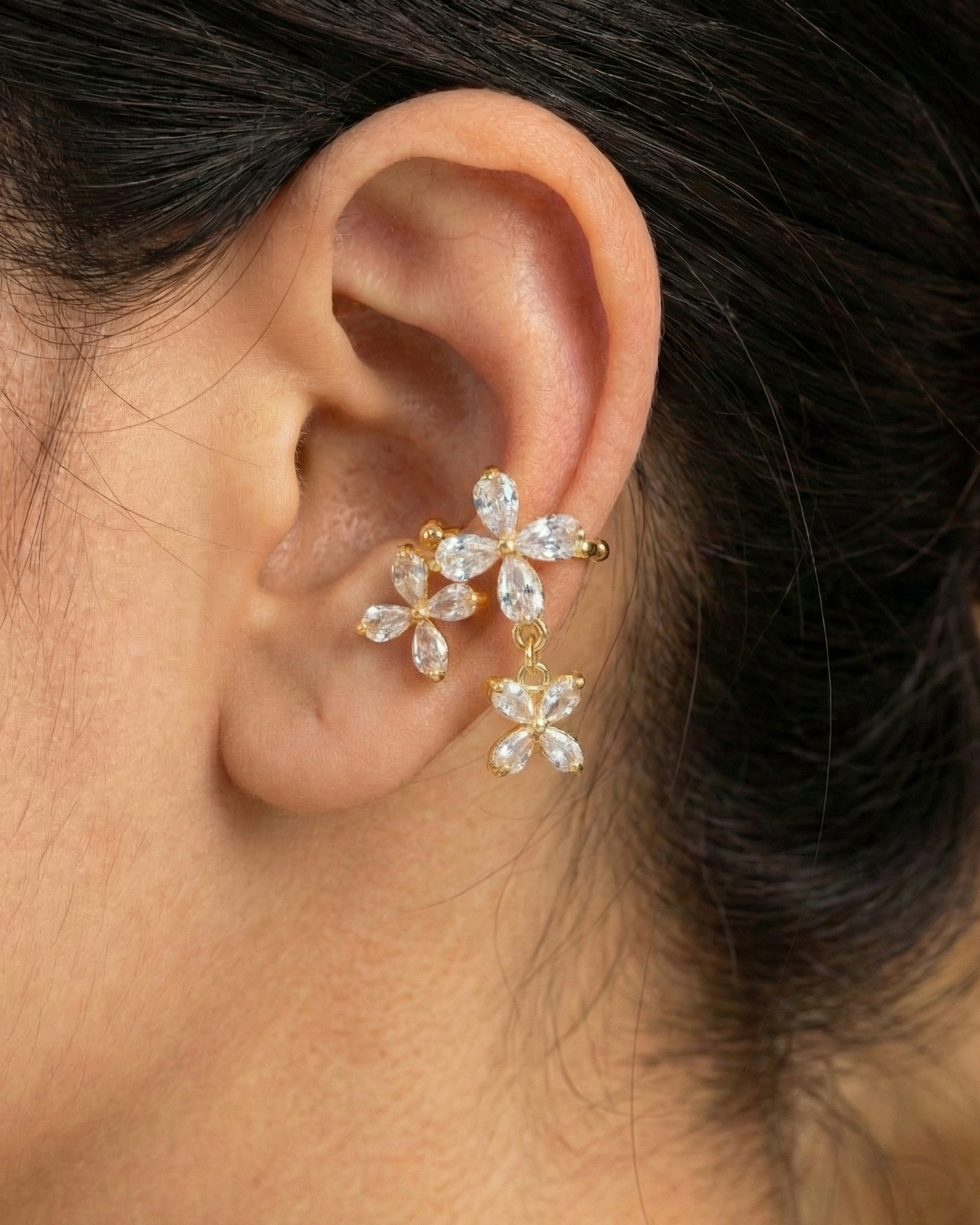 Floral Statement Ear Cuff