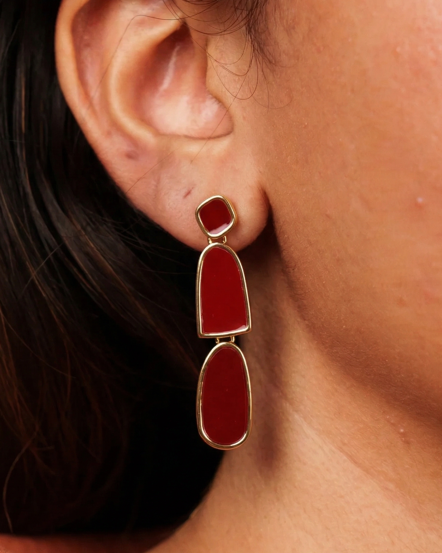 Vermilion Drop Earrings