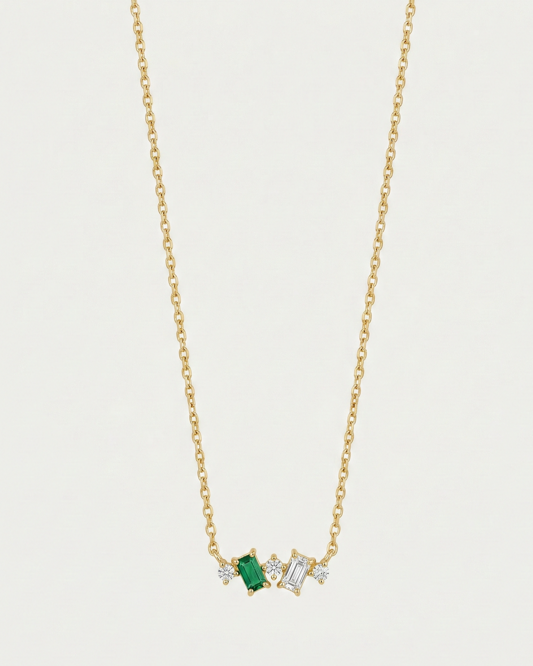 Emerald Bar Necklace