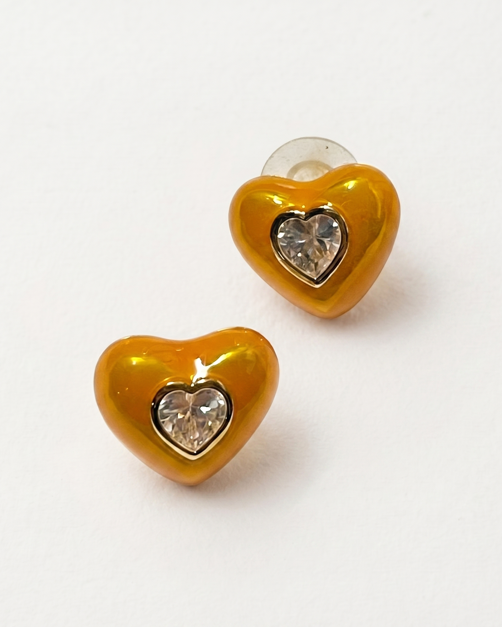 Honey Heart Studs