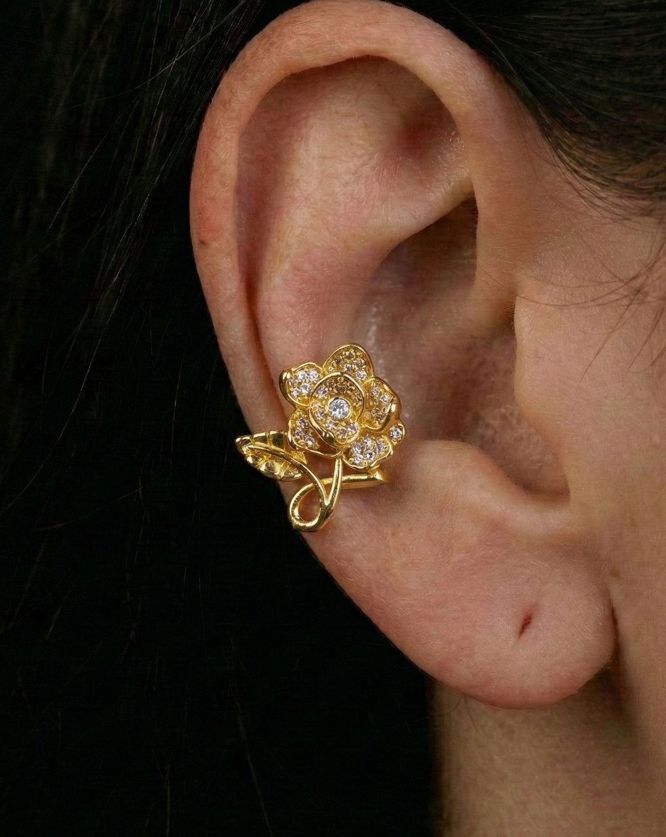 Rose Ear Cuff